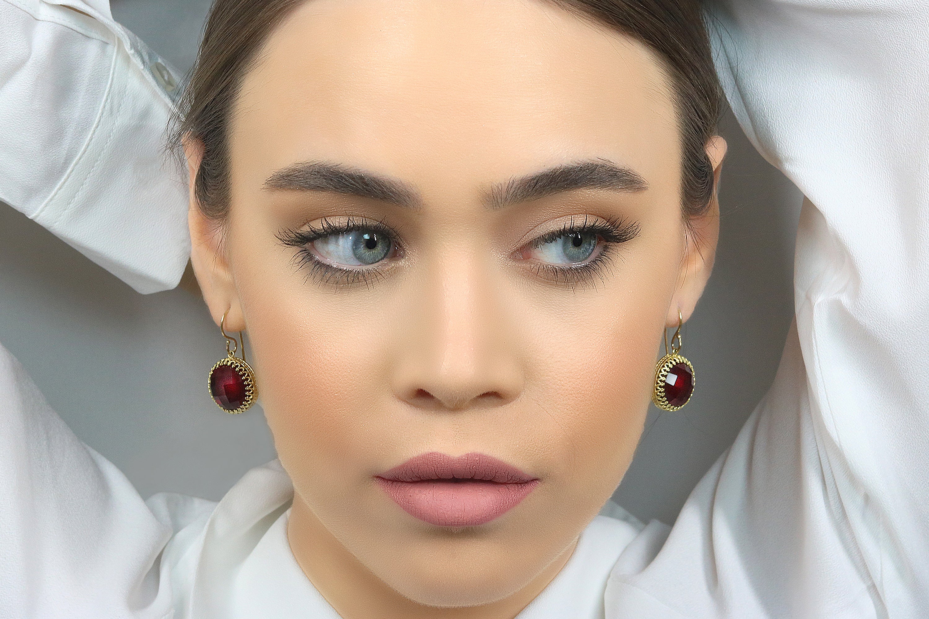 Delightful Garnet Gold Filled Earrings Earrings Anemone Jewelry