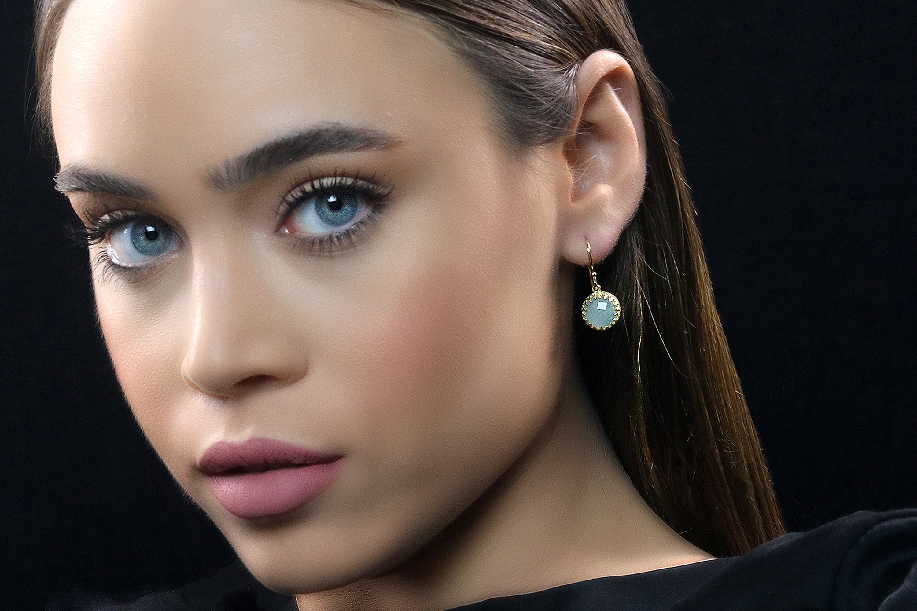 Handmade Aquamarine Gold Earrings Earrings Anemone Jewelry