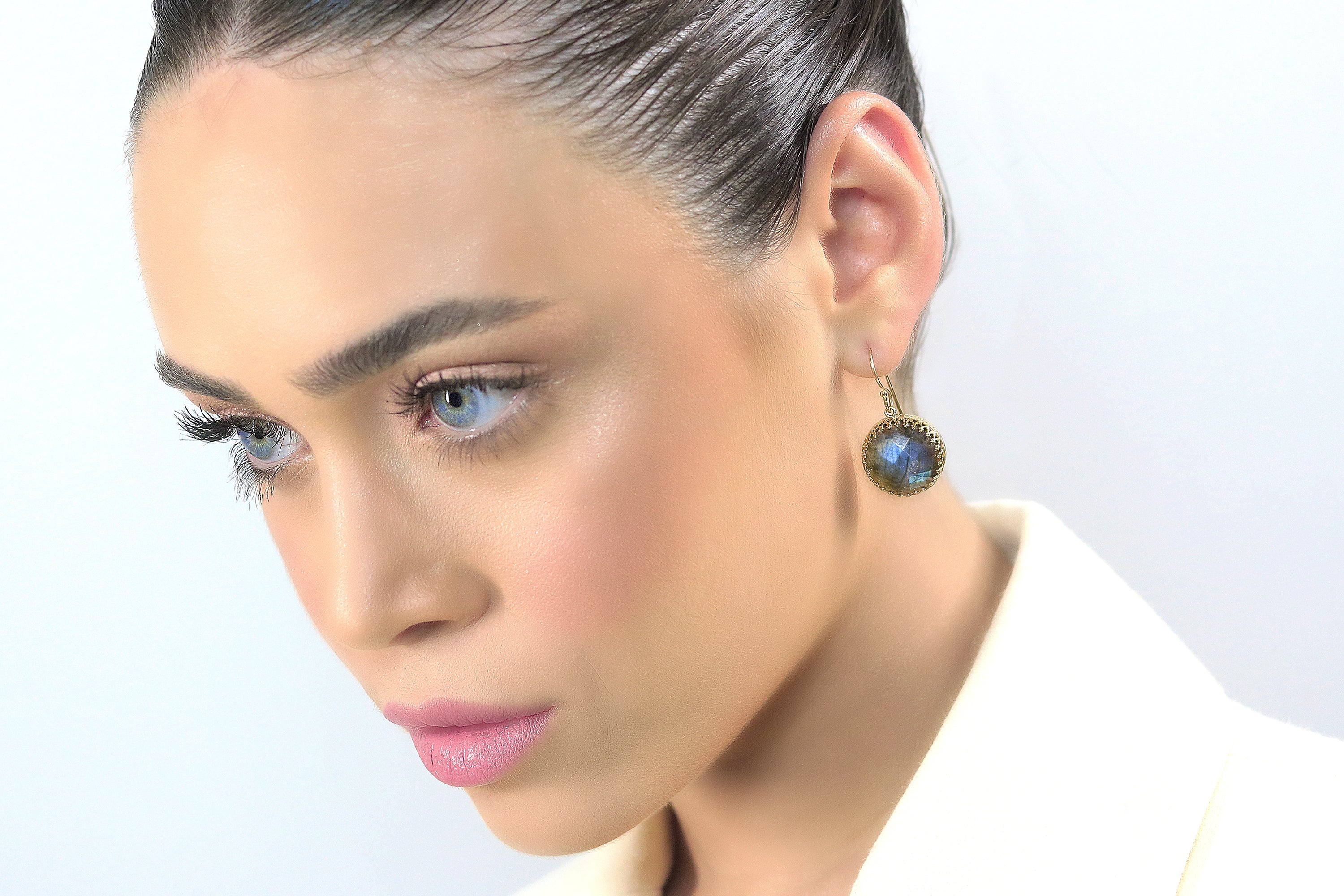 Luminescent Labradorite 14k Gold Earrings Earrings Anemone Jewelry