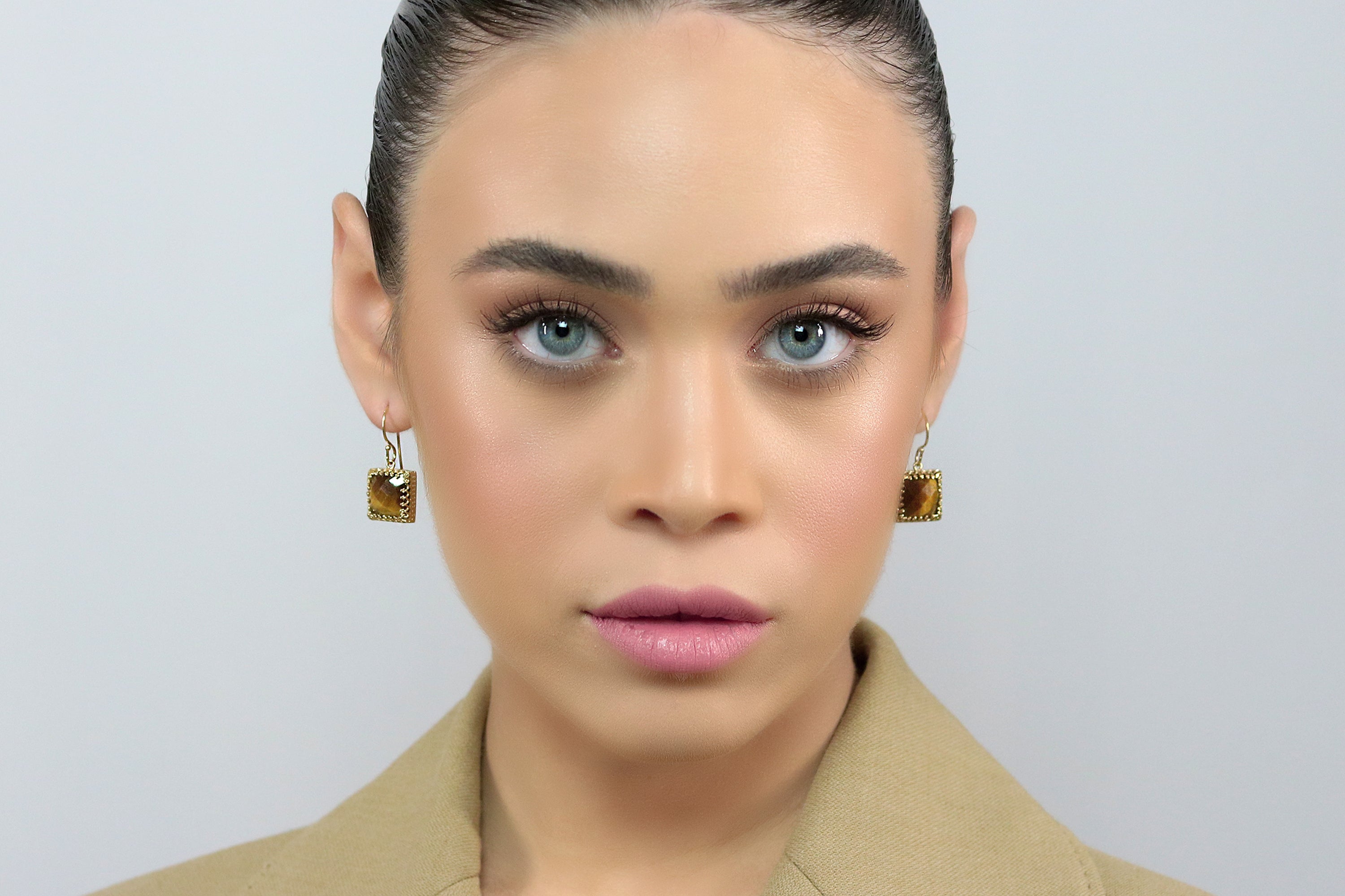 Awesome Tiger Eye Gold Earrings Earrings Anemone Jewelry