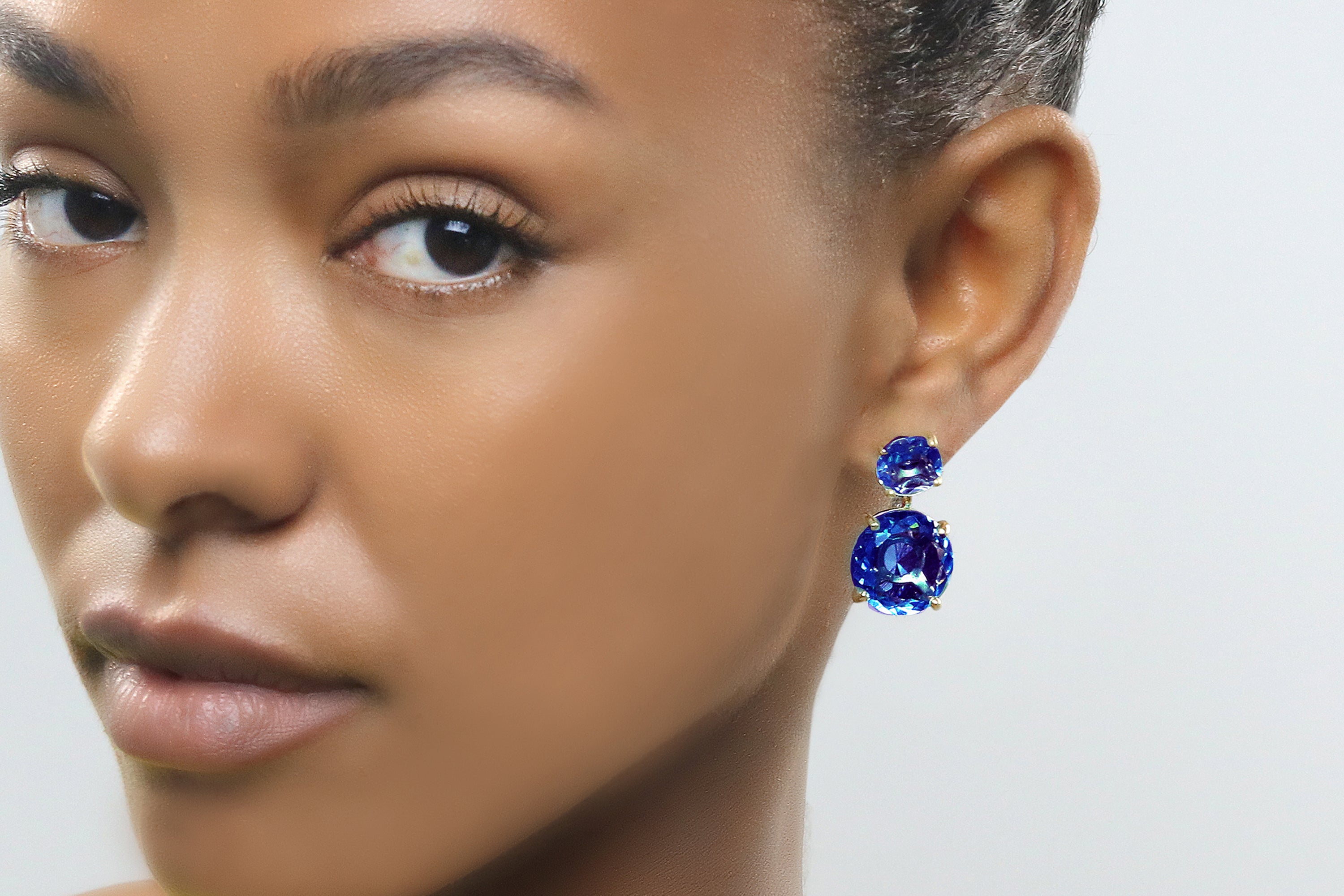 Blue Sapphire Gemstone Sterling Silver Earrings Earrings Anemone Jewelry