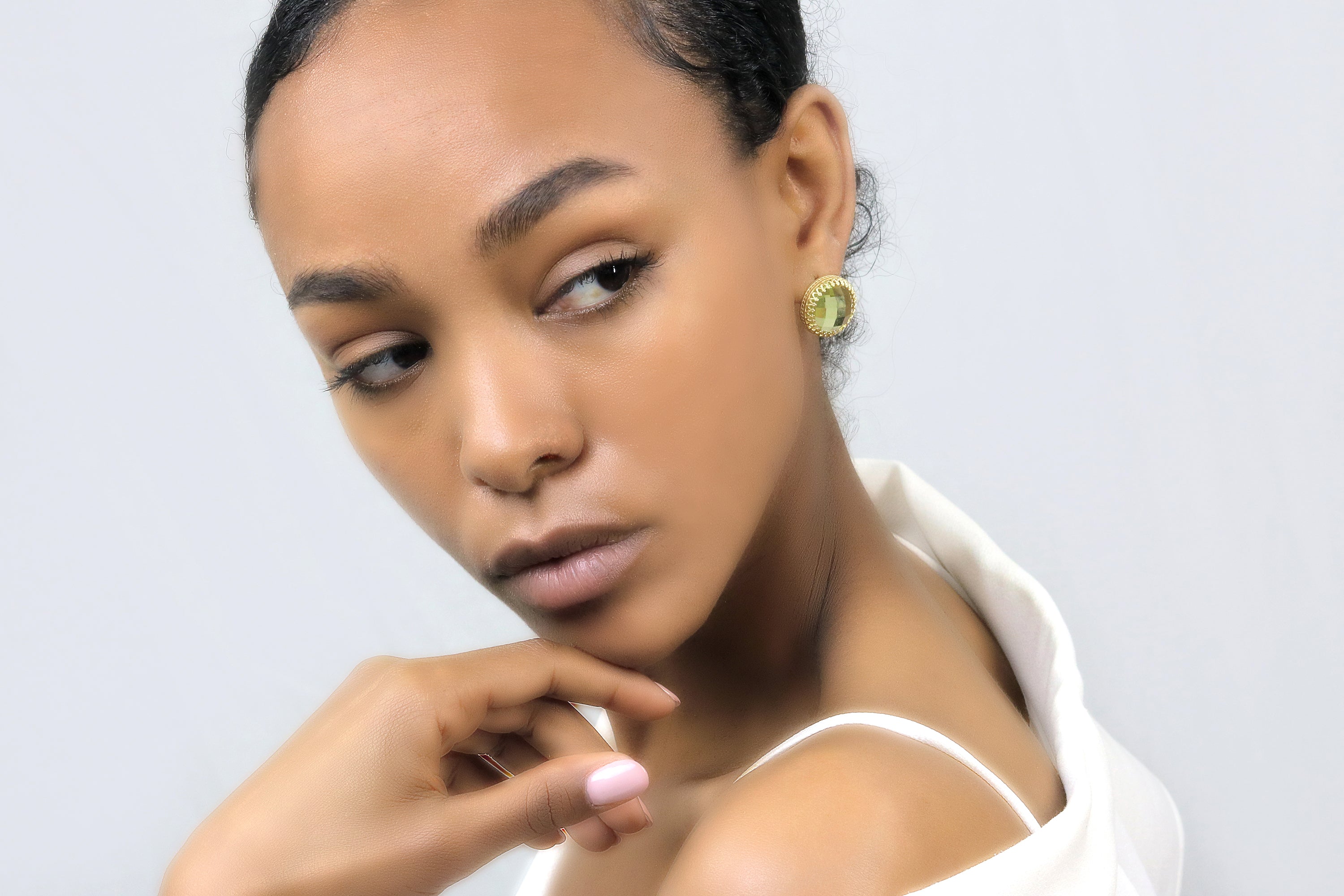 Stylish Statement Gold Filled Lemon Quartz Earrings Earrings Anemone Jewelry