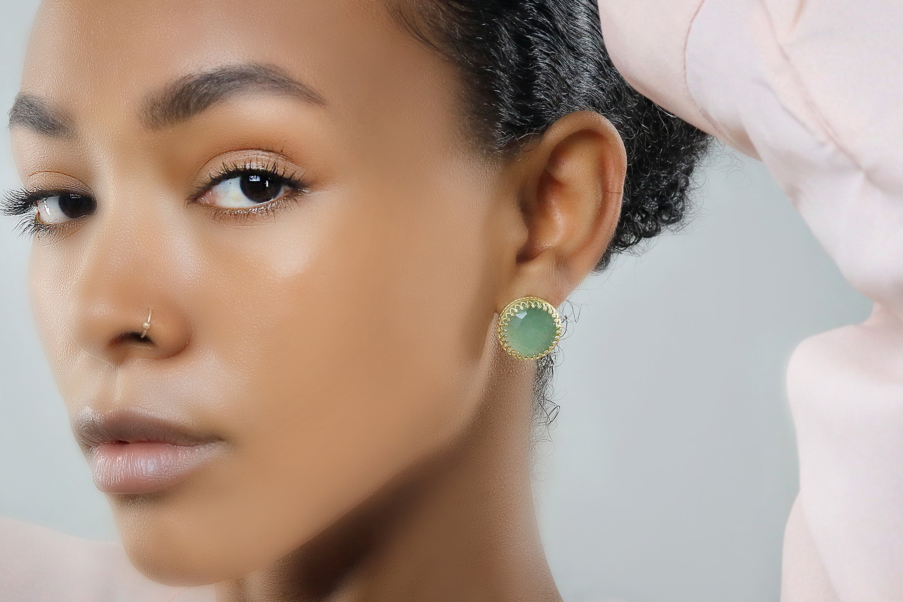 Statement Green Aventurine in 14k Gold Filled Large Earrings Earrings Anemone Jewelry