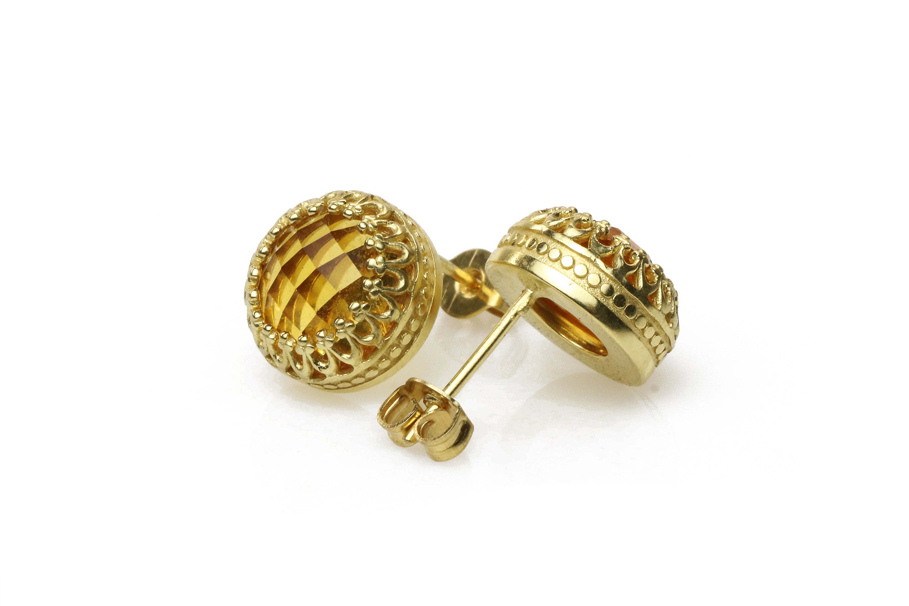 Delicate Citrine Earrings in 14k Gold Earrings Anemone Jewelry