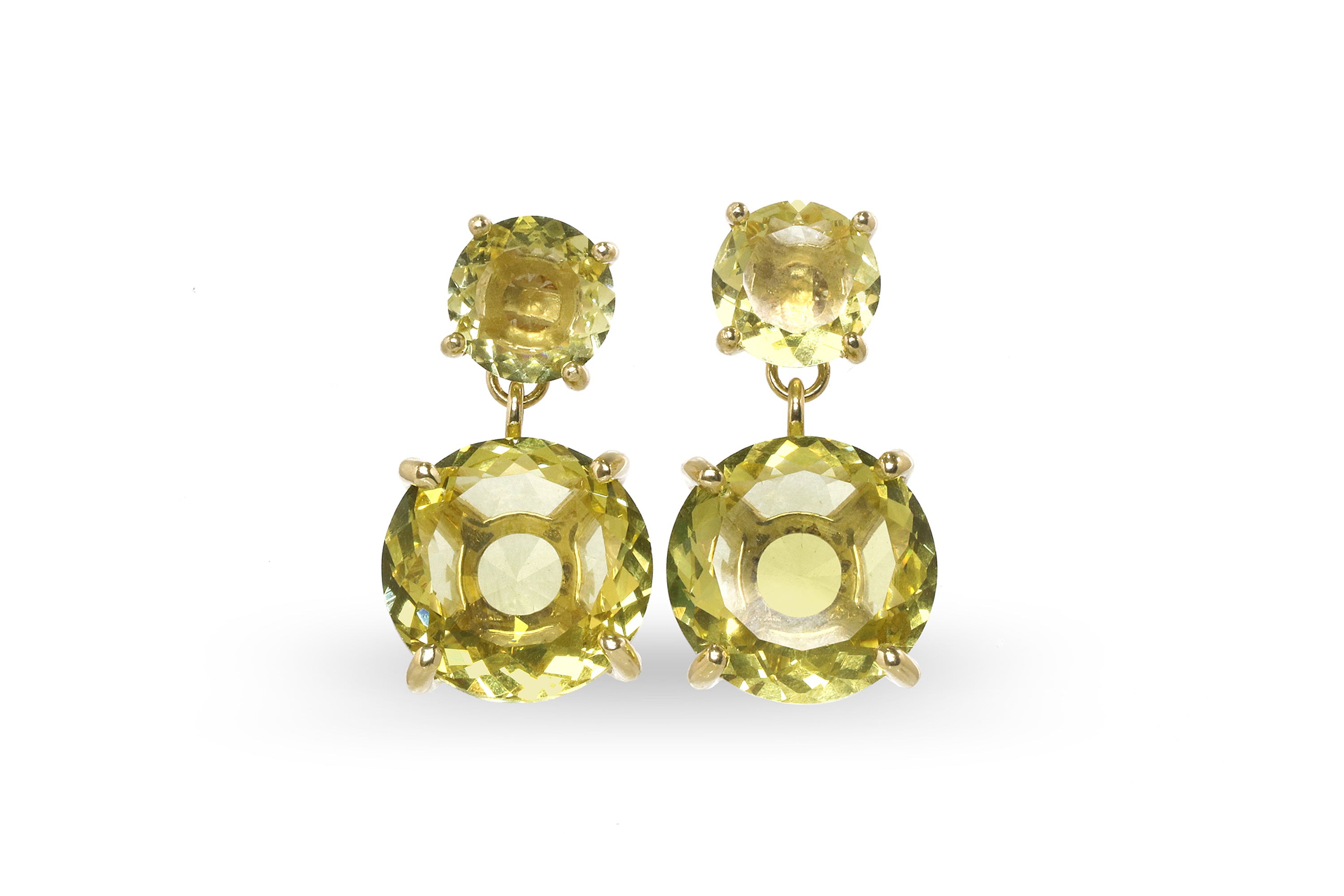 Classy Lemon Quartz 14k Gold Earrings Earrings Anemone Jewelry