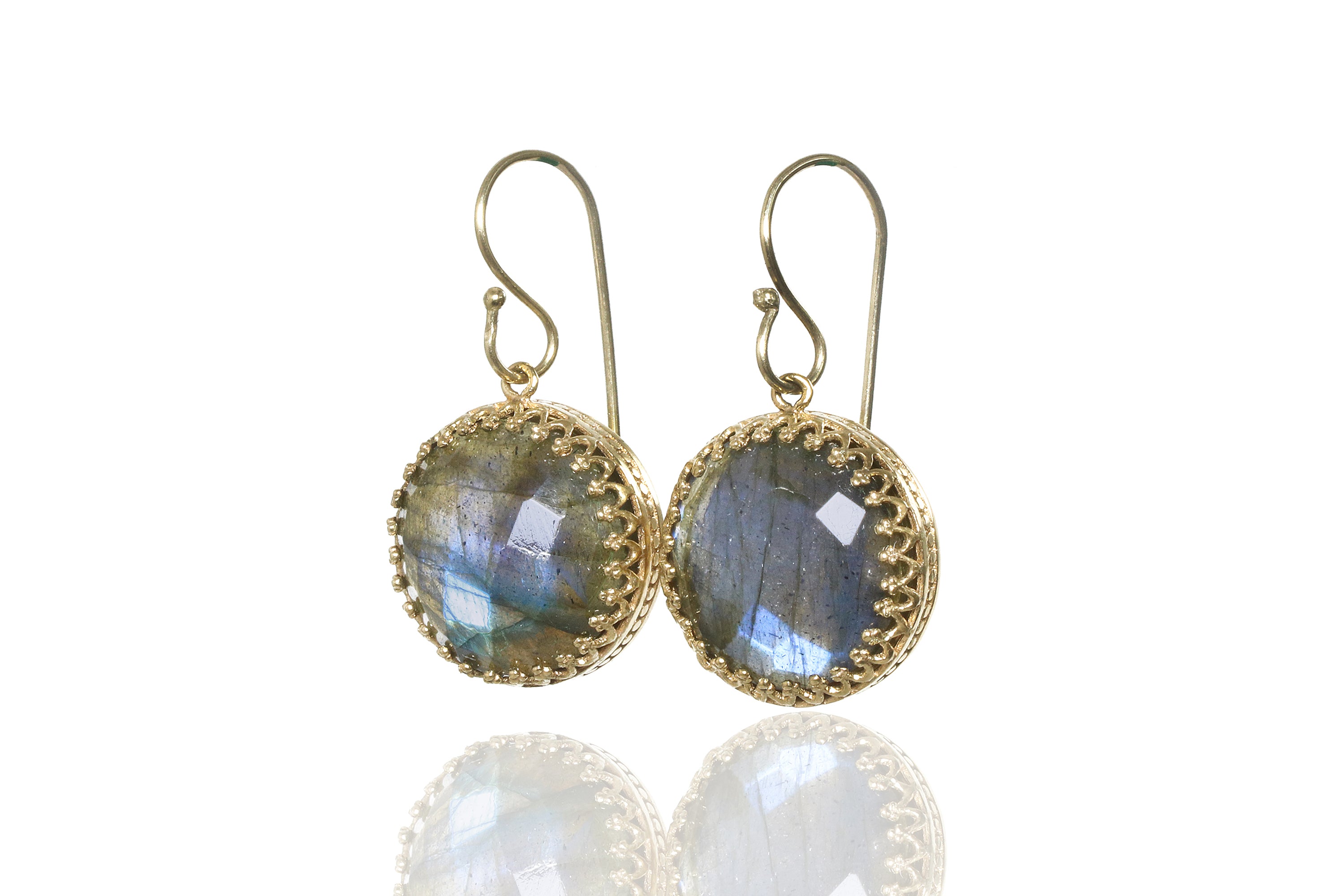 Luminescent Labradorite 14k Gold Earrings Earrings Anemone Jewelry