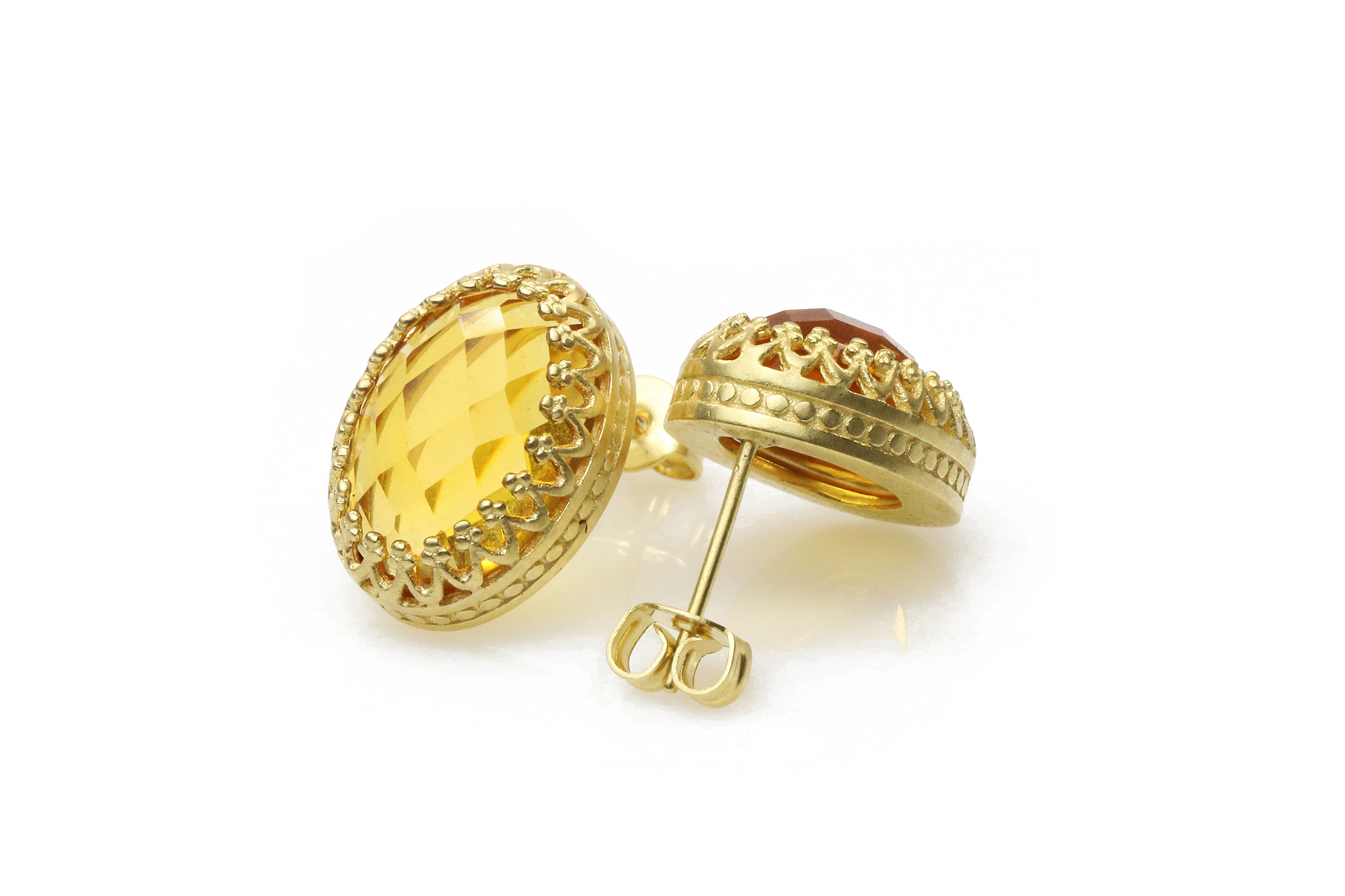 Citrine Earrings in 14k Gold Earrings Anemone Jewelry