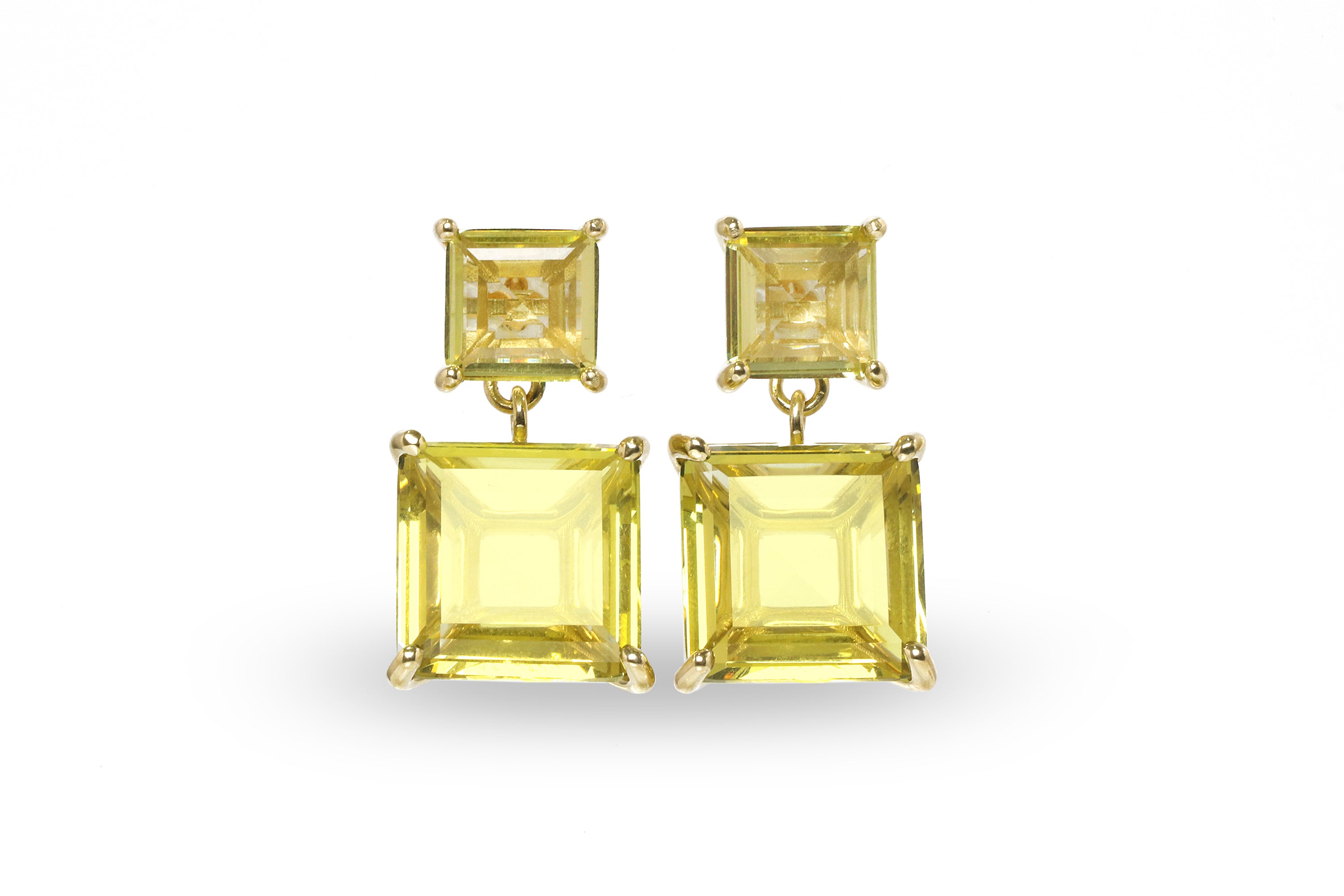 Lemon Quartz Sterling Silver Earrings Earrings Anemone Jewelry