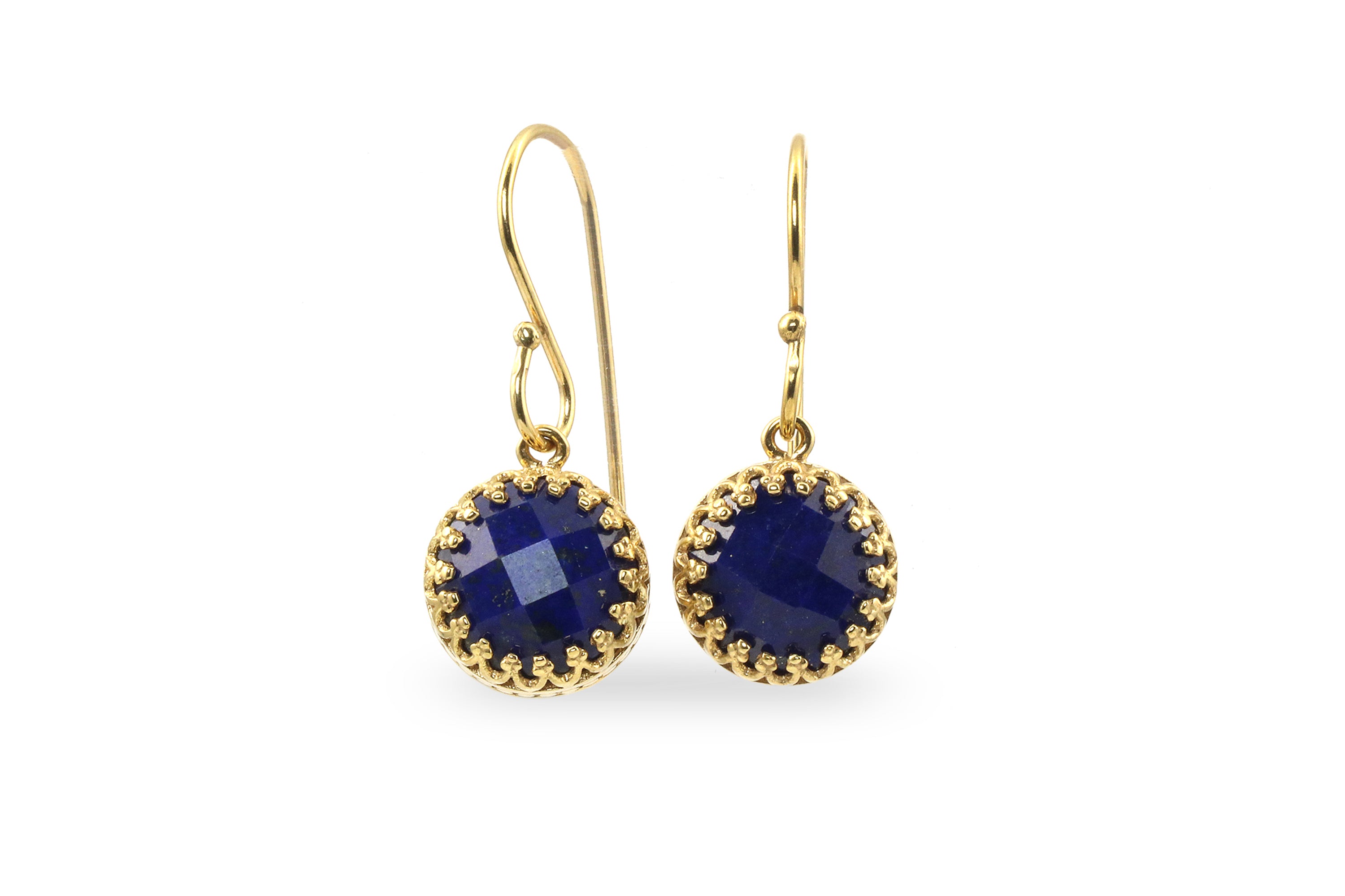 Stylish Dainty Dangle Lapis Lazuli Gold Earrings Earrings Anemone Jewelry