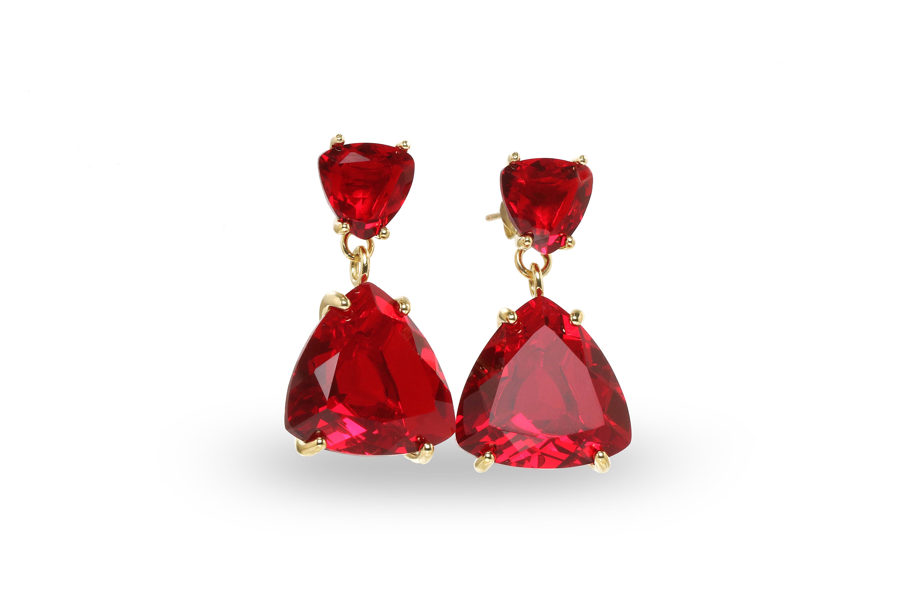 Statement Sterling Silver Ruby Earrings Earrings Anemone Jewelry