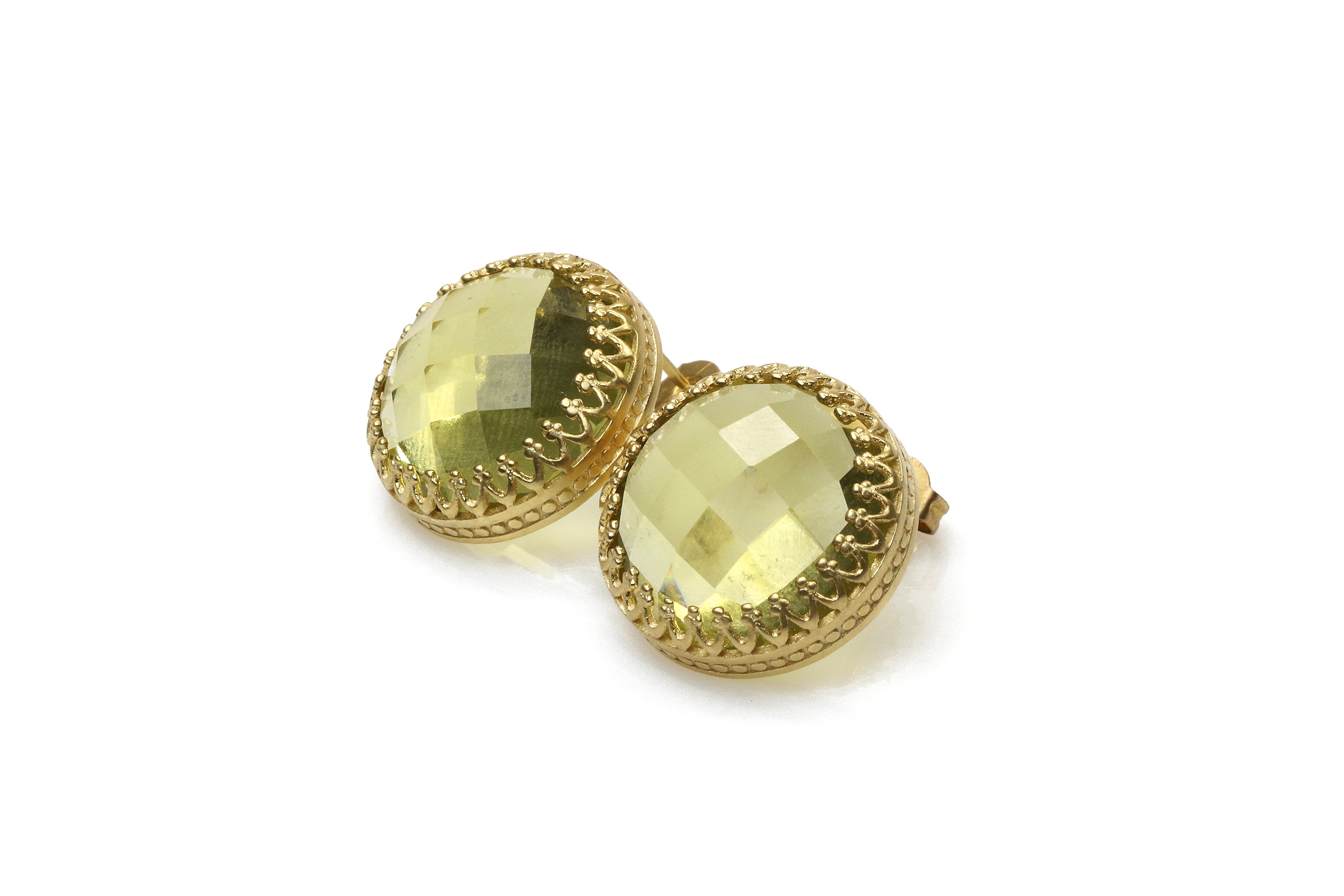 Stylish Statement Gold Filled Lemon Quartz Earrings Earrings Anemone Jewelry