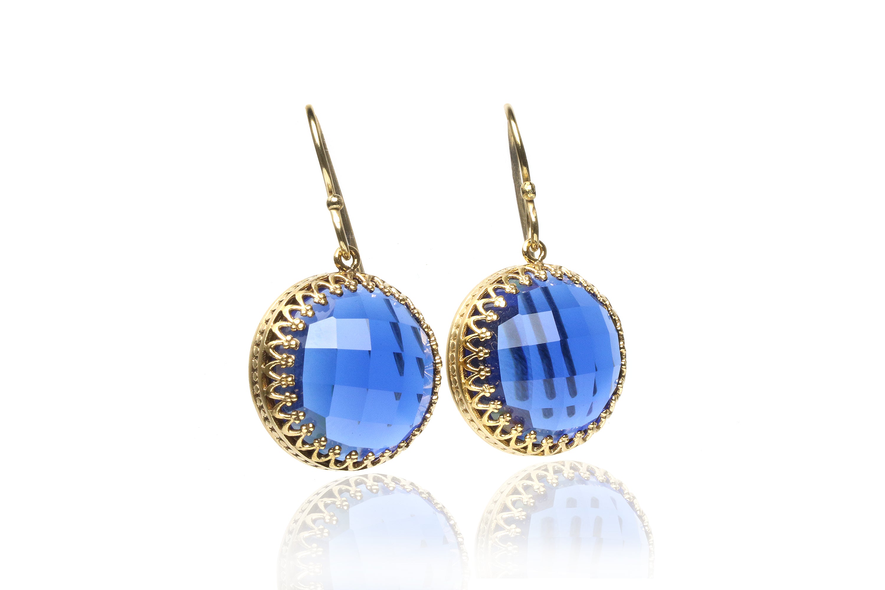 Classy Sapphire Gold Filled Earrings Earrings Anemone Jewelry