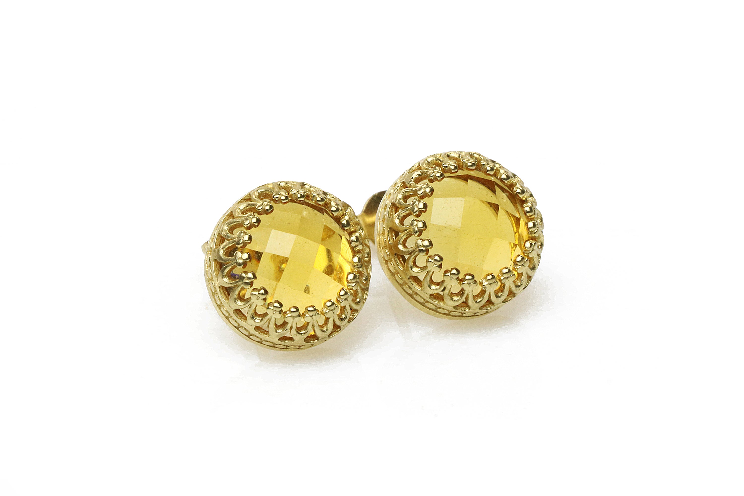Delicate Citrine Earrings in 14k Gold Earrings Anemone Jewelry