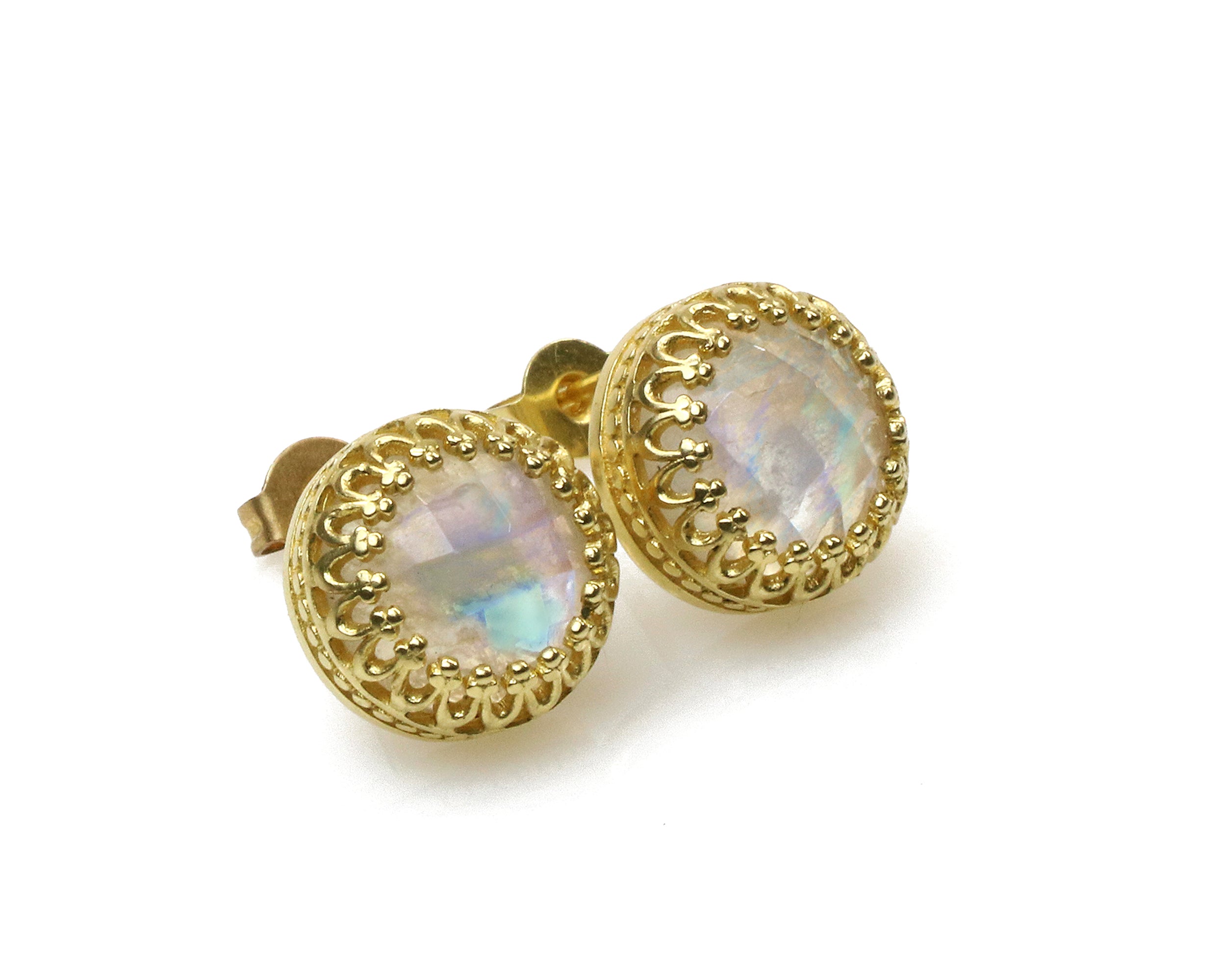 Attractive Moonstone Earrings in 925 Sterling Silver Earrings Anemone Jewelry