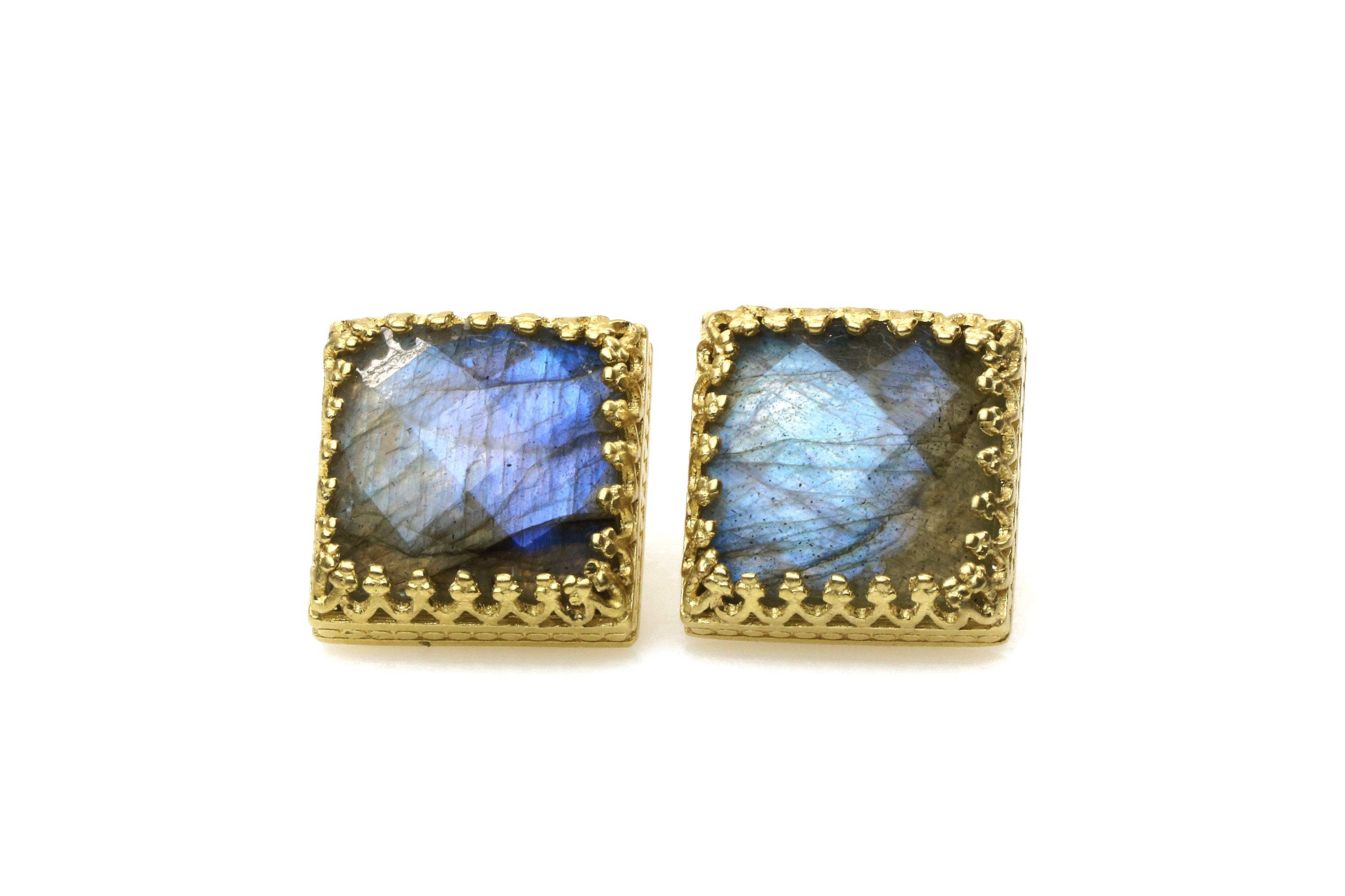 Artisan Labradorite Gemstone Earrings Earrings Anemone Jewelry