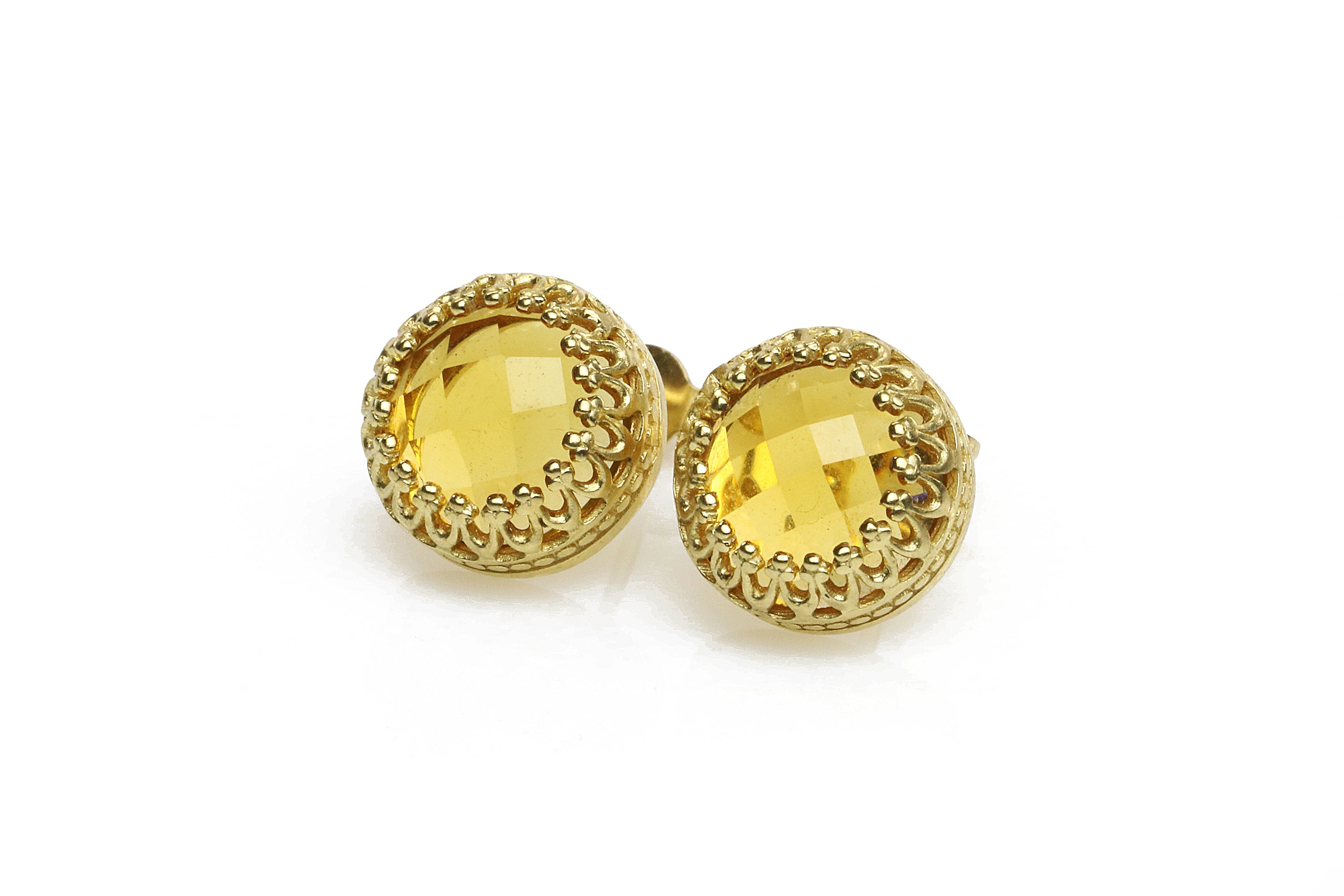 Delicate Citrine Earrings in 14k Gold Earrings Anemone Jewelry