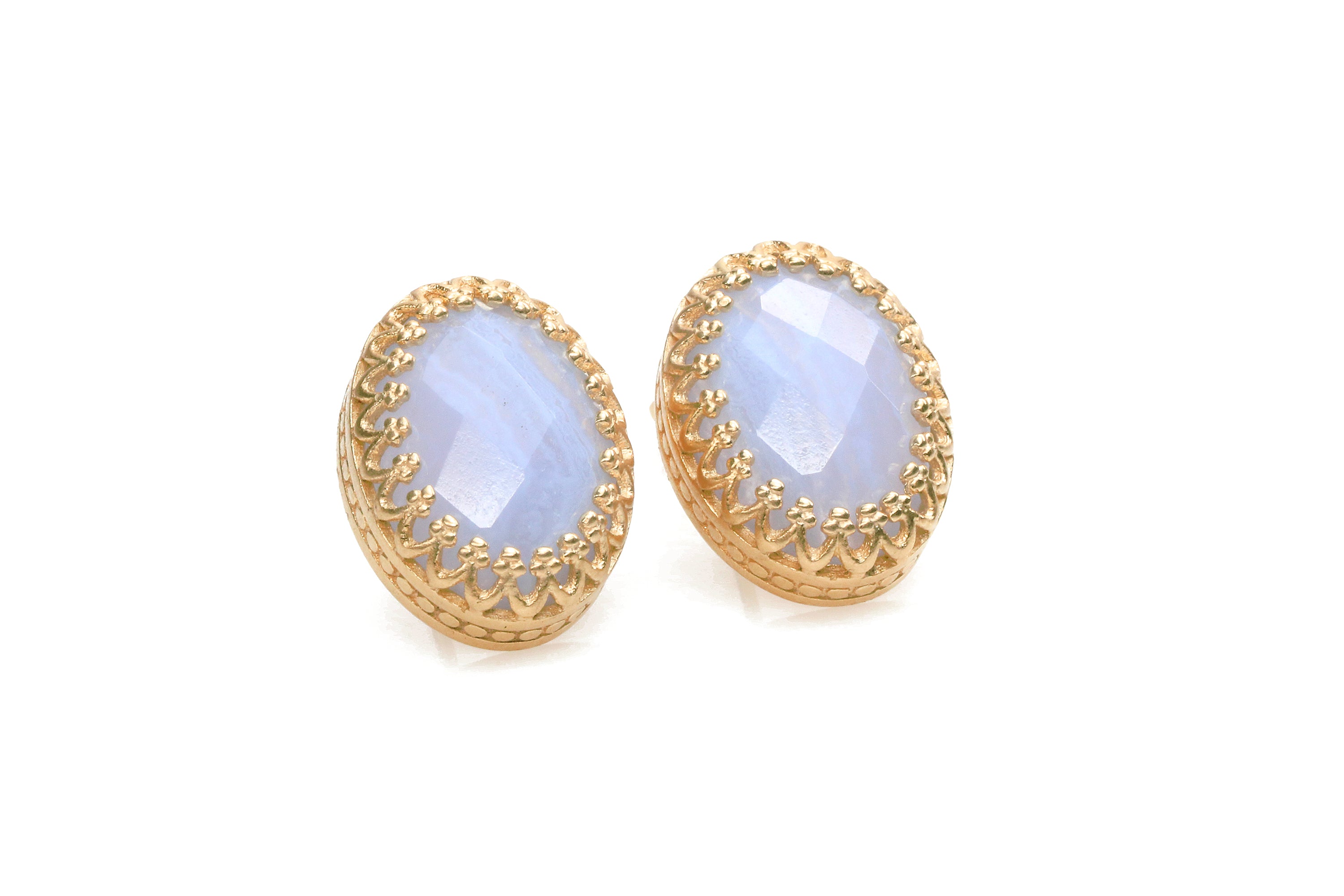 925 Sterling Silver Lace Agate Earrings Earrings Anemone Jewelry