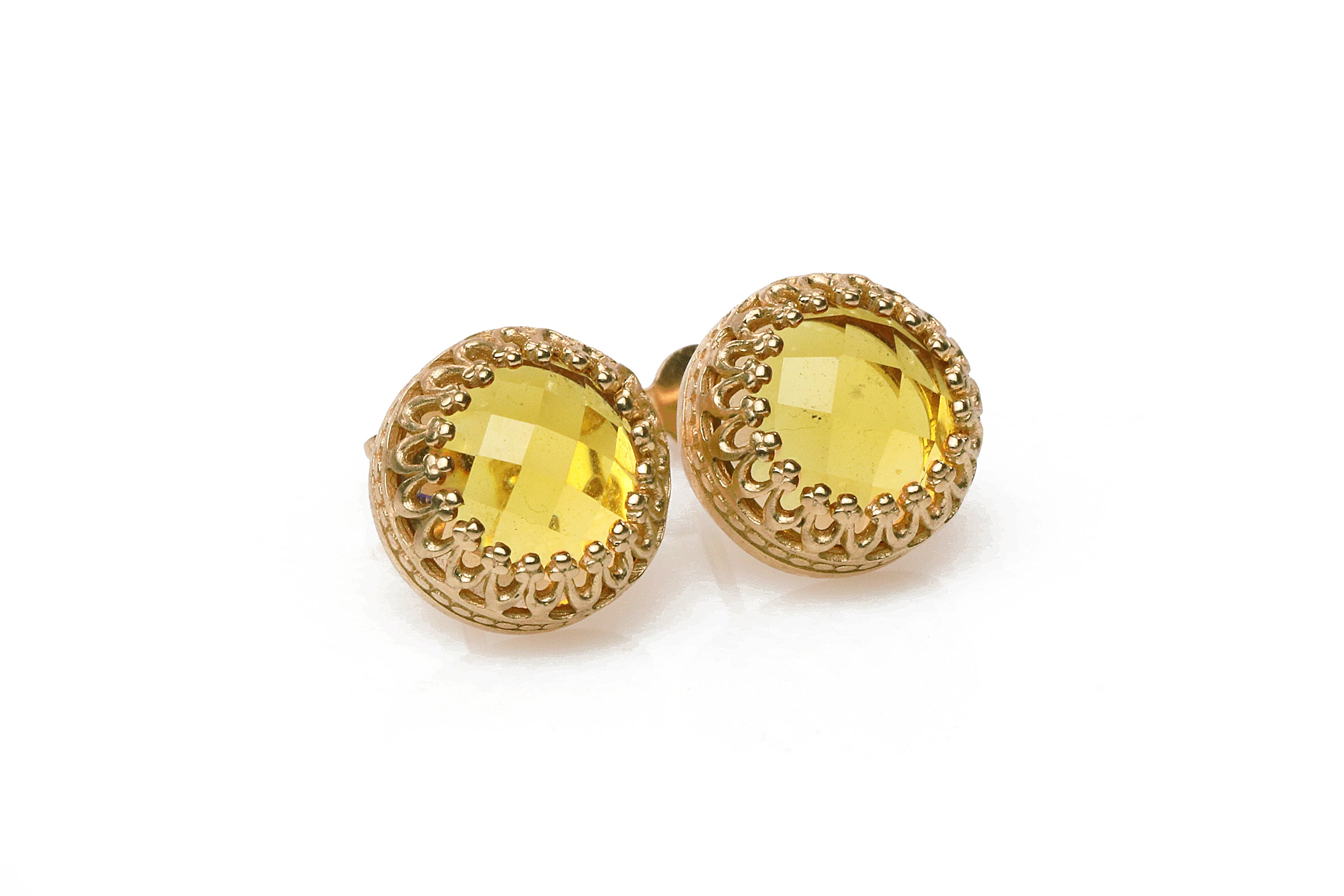 Delicate Citrine Earrings in 14k Gold Earrings Anemone Jewelry