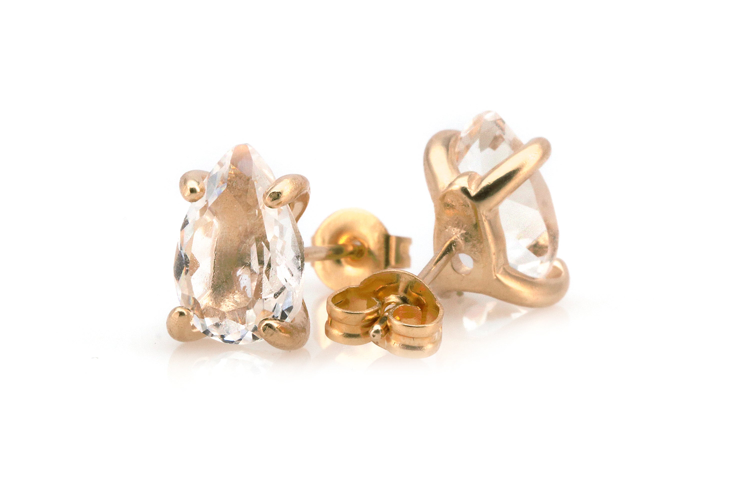 Sparkly Quartz Earrings in Gold Earrings Anemone Unique