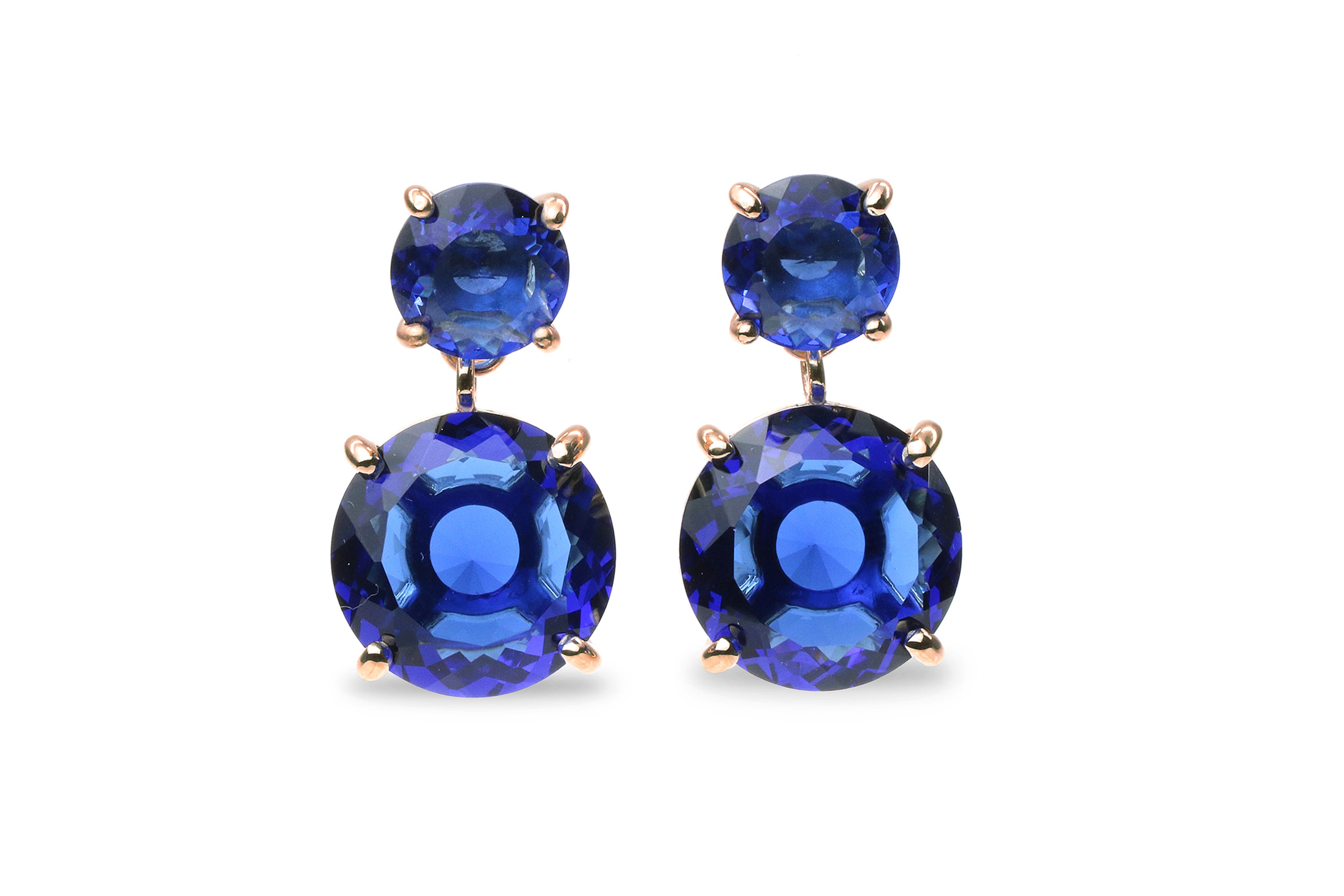 Blue Sapphire Gemstone Sterling Silver Earrings Earrings Anemone Jewelry