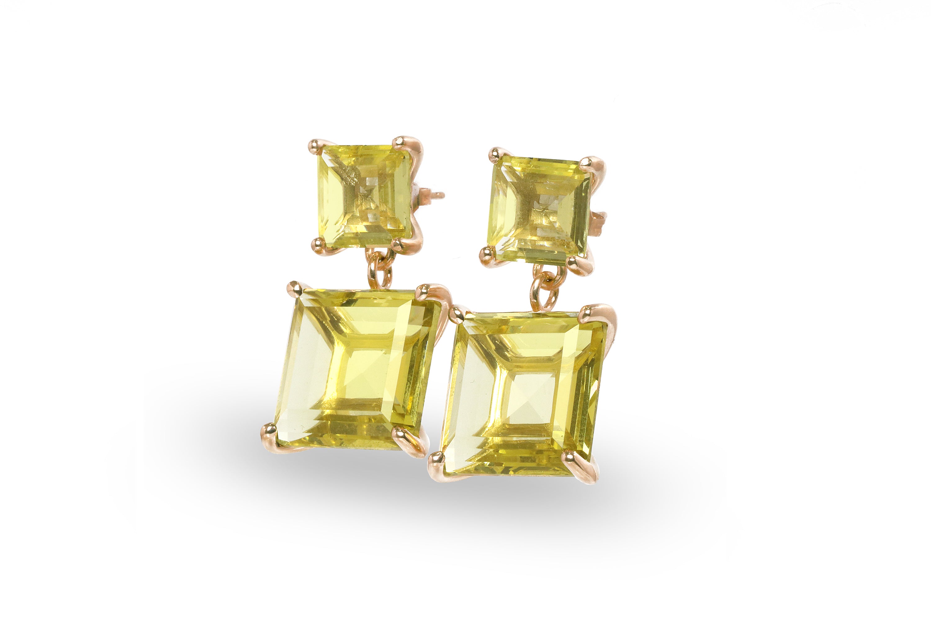 Lemon Quartz Sterling Silver Earrings Earrings Anemone Jewelry