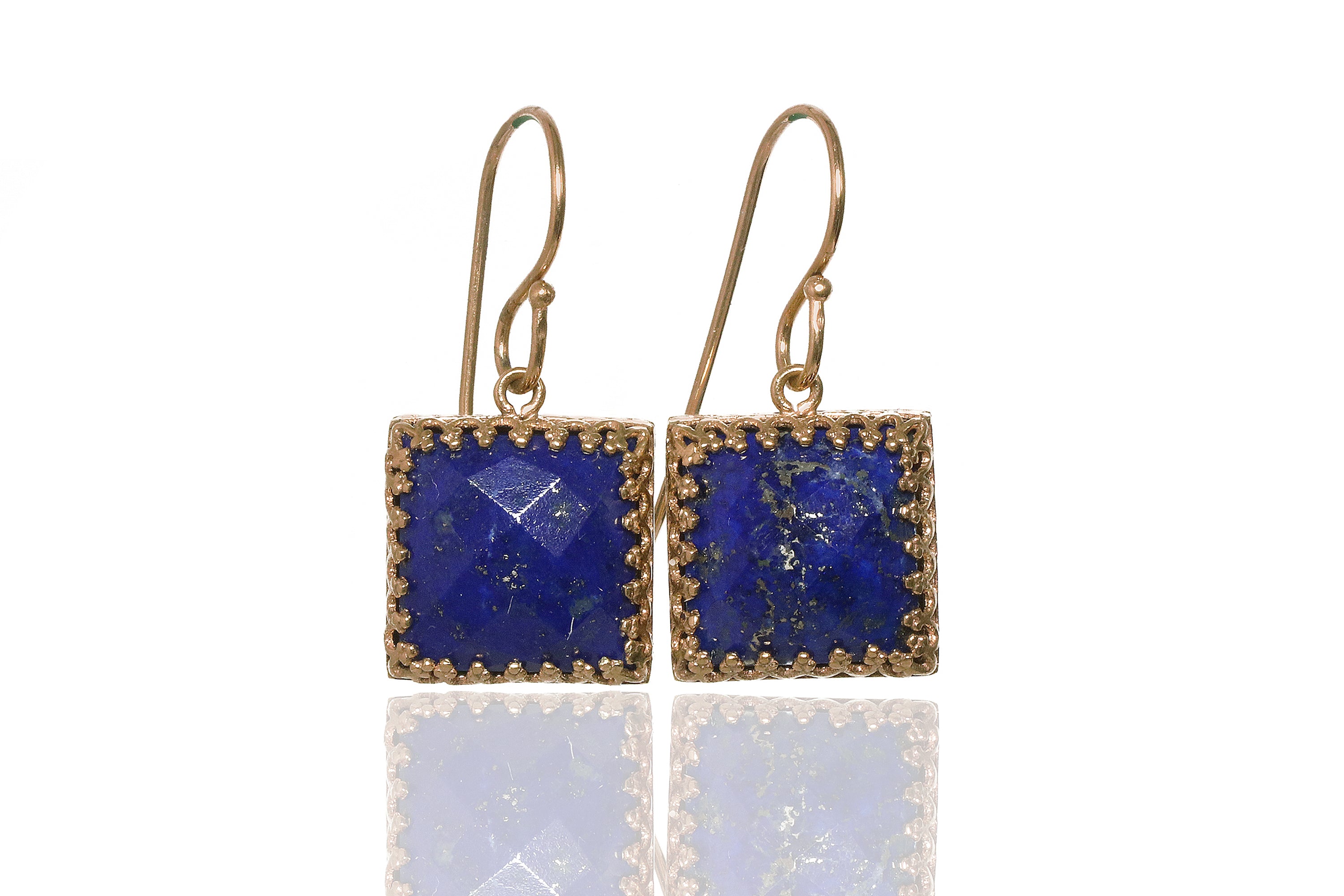 Intricate Lapis Lazuli Sterling Silver Earrings Earrings Anemone Jewelry
