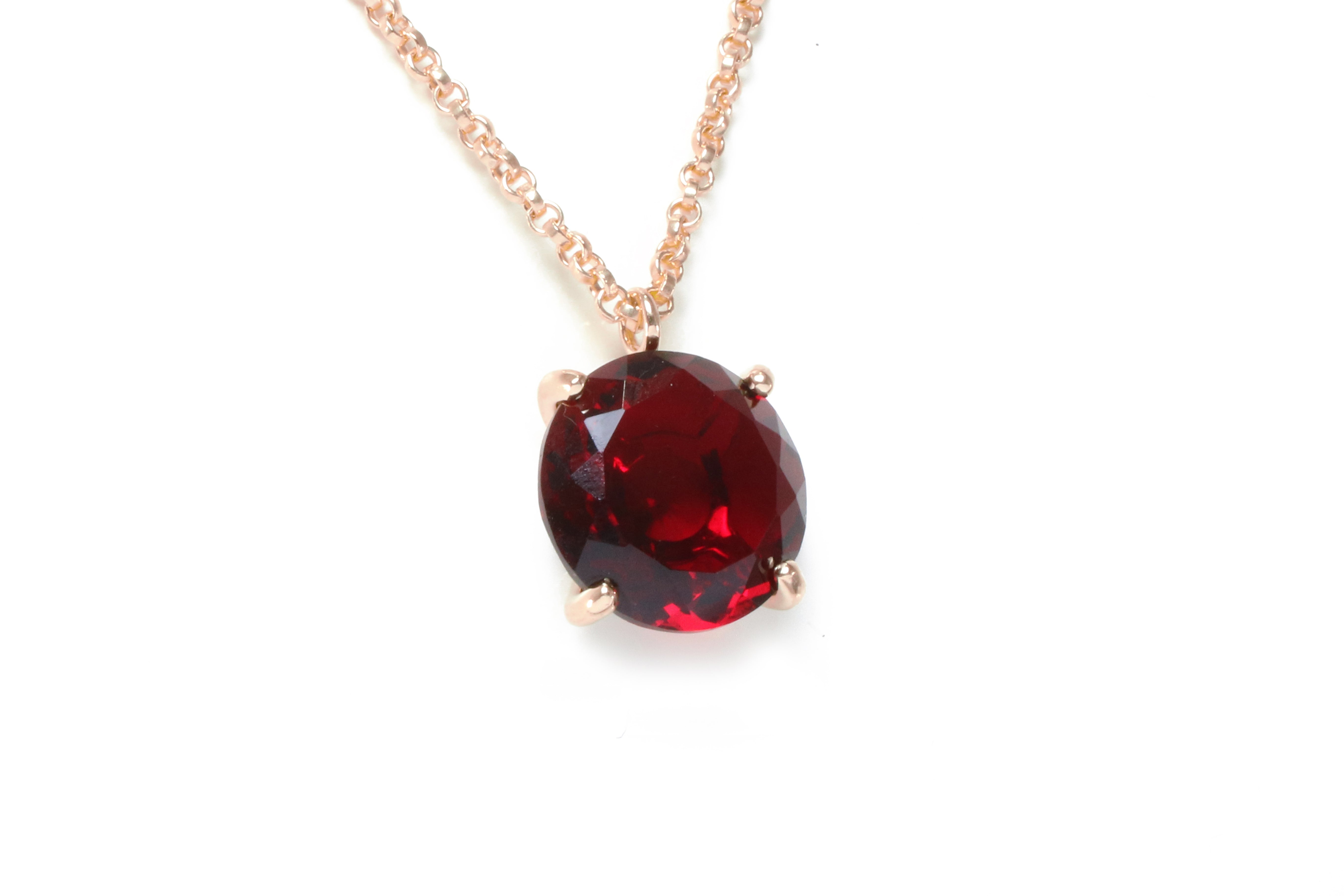 Glamorous Garnet Necklace in 14k Gold Filled necklaces Anemone Jewelry