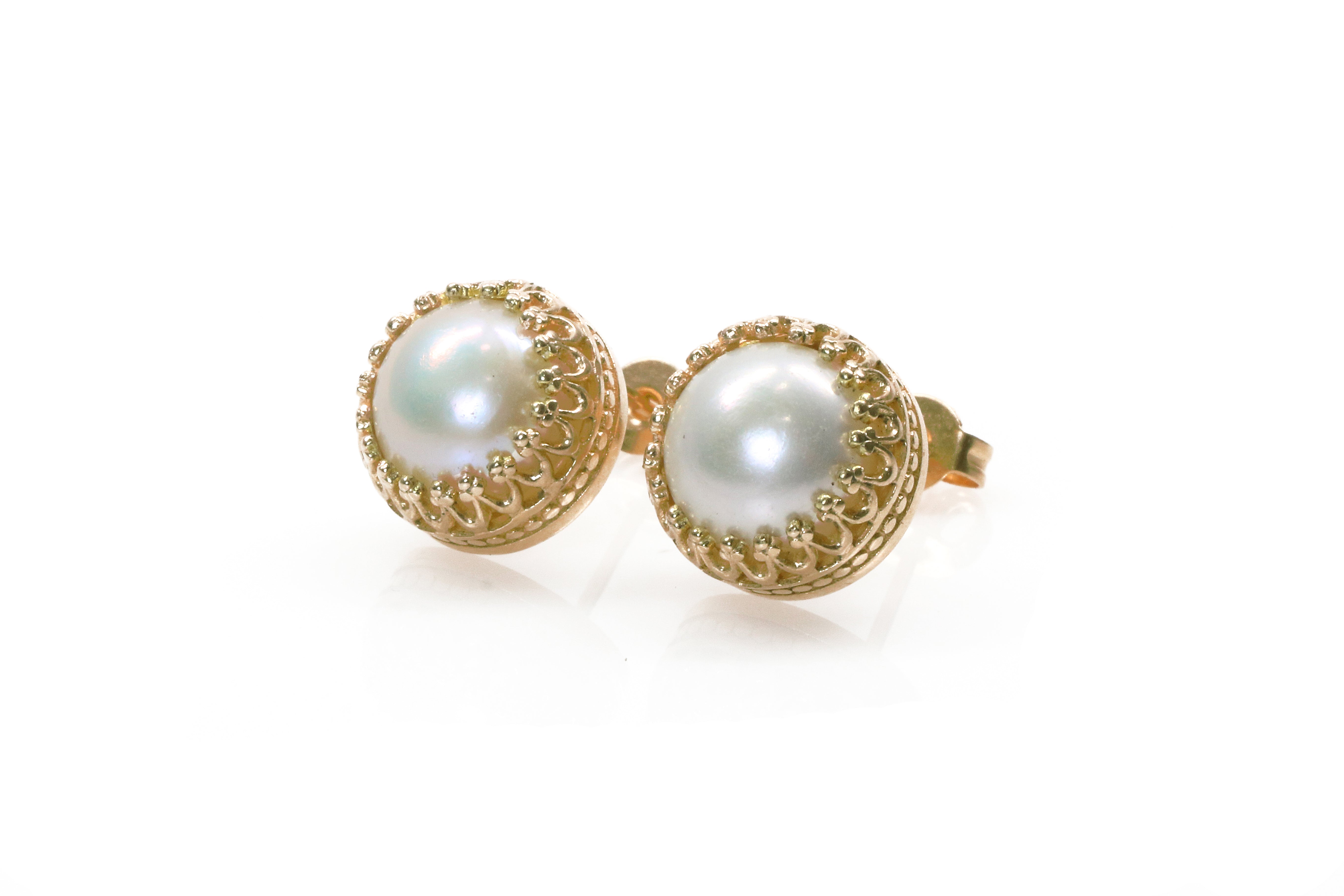 Pearl Earrings Set in 925 Sterling Silver - Delightful June Birthstone Earrings, Wedding Earrings, Mom Earrings - Gifts and Fashion Earrings Anemone Jewelry