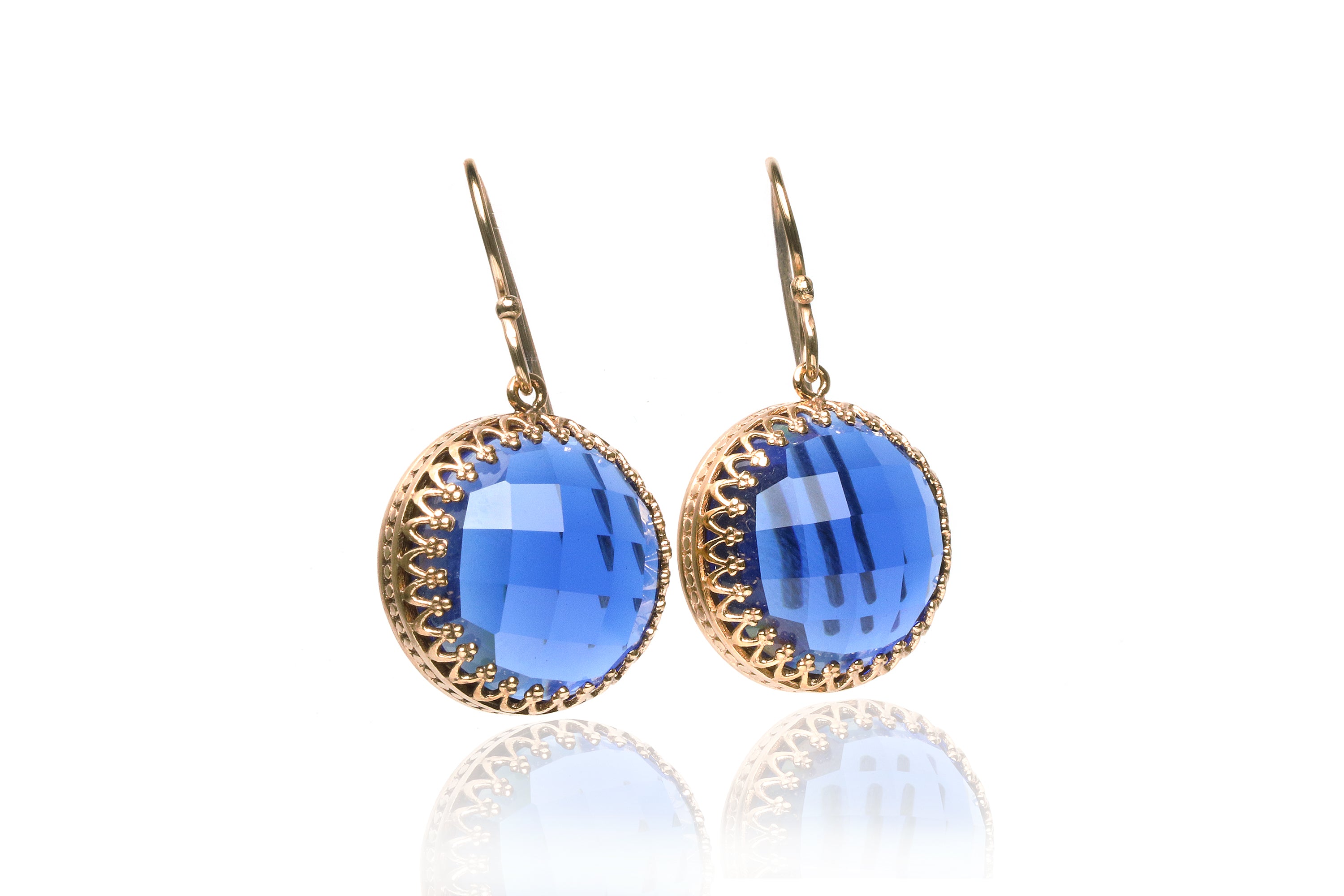 Classy Sapphire Gold Filled Earrings Earrings Anemone Jewelry