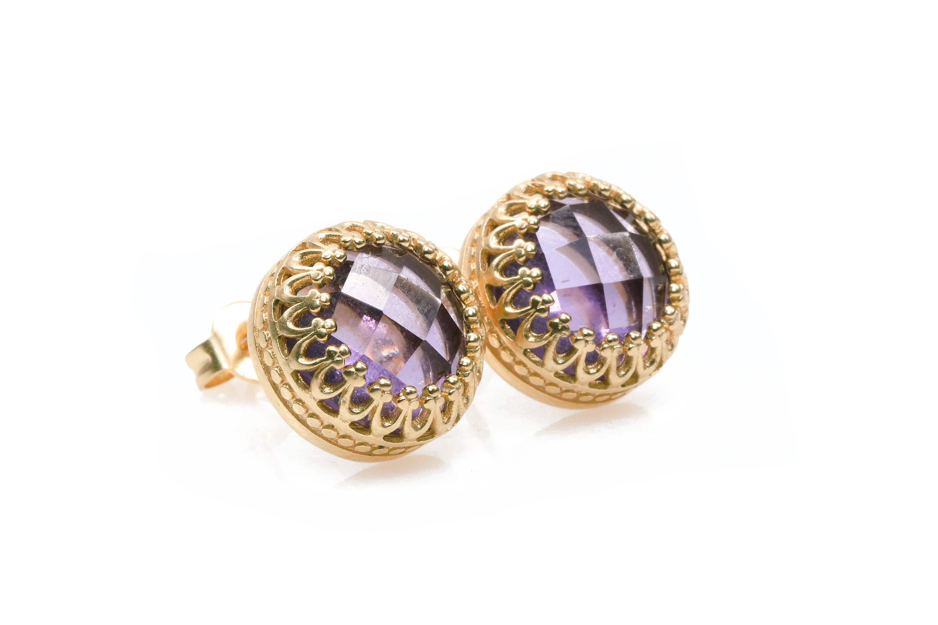 Amethyst in Gold Filled Earrings Earrings Anemone Jewelry