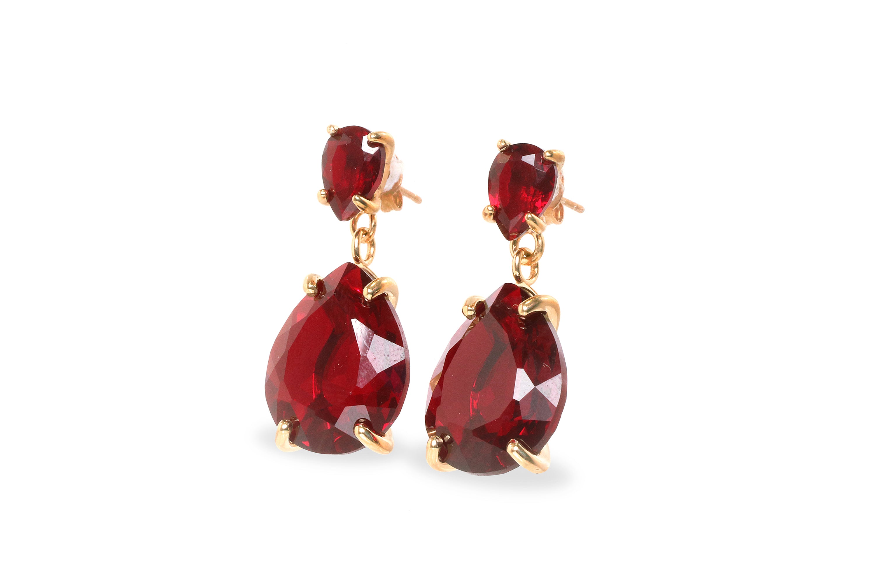 14k Rose Gold Garnet Earrings Earrings Anemone Jewelry