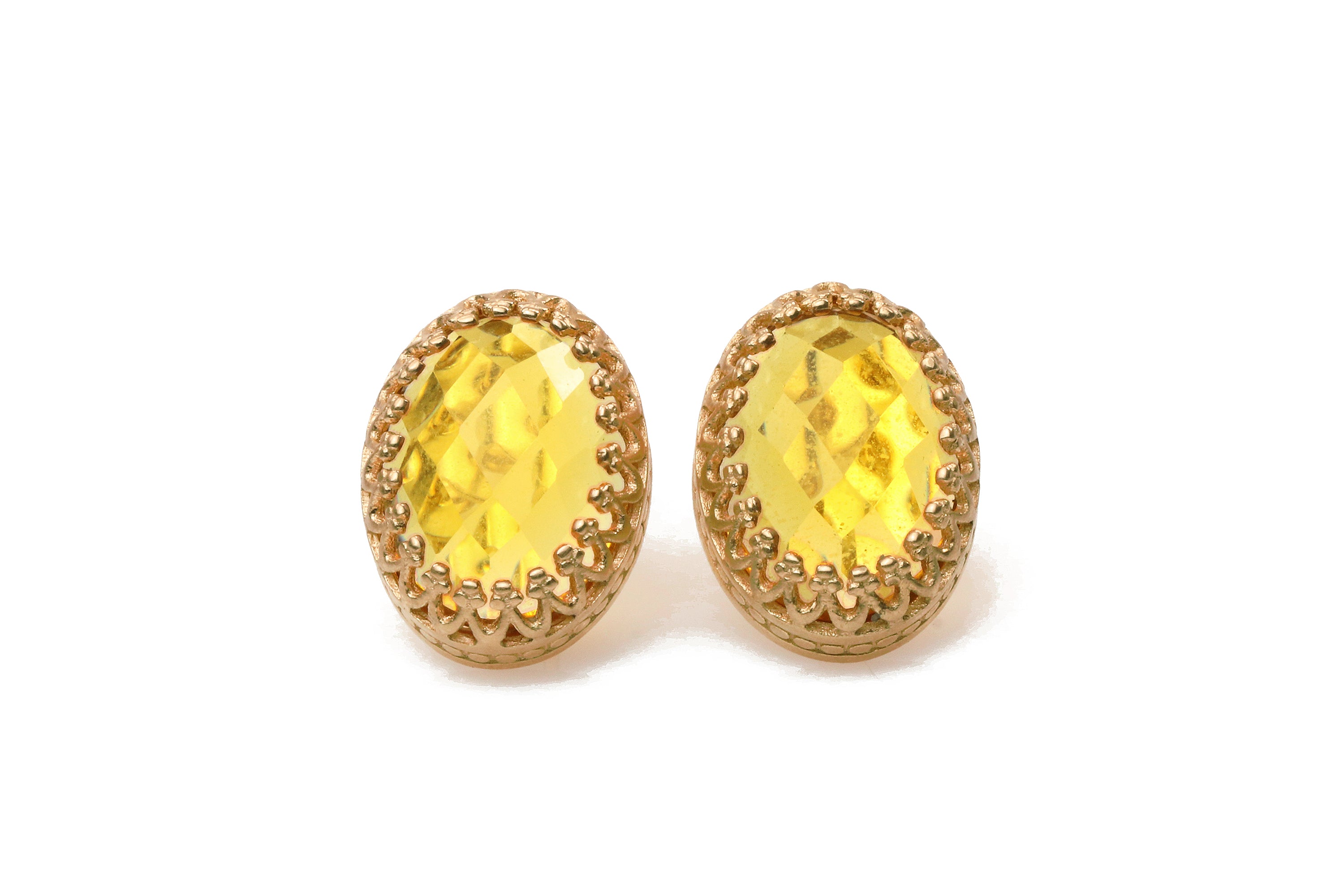 Citrine Earrings in 14k Gold Earrings Anemone Jewelry