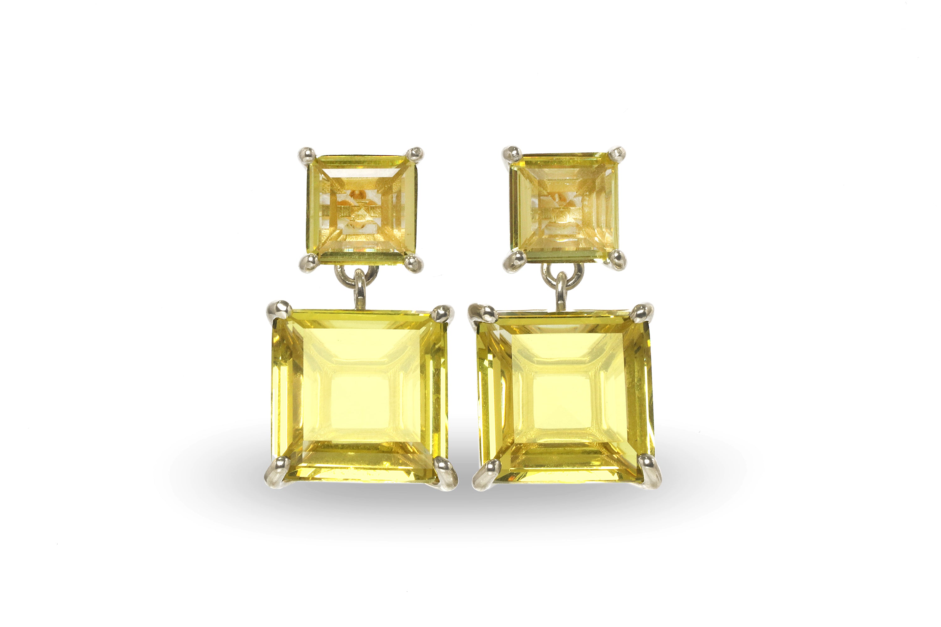 Lemon Quartz Sterling Silver Earrings Earrings Anemone Jewelry