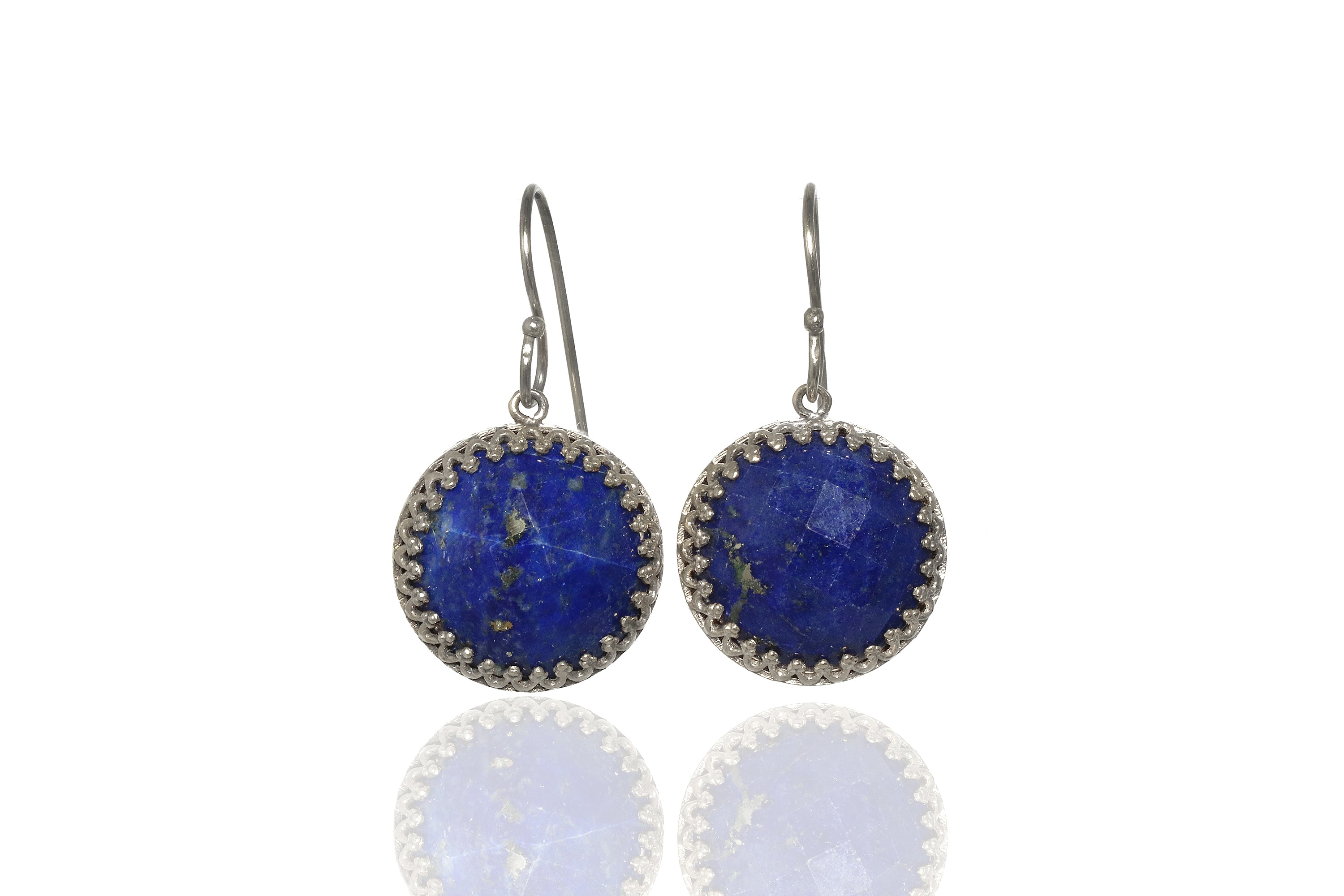 Dangling Lapis Lazuli Sterling Silver Earrings Earrings Anemone Jewelry