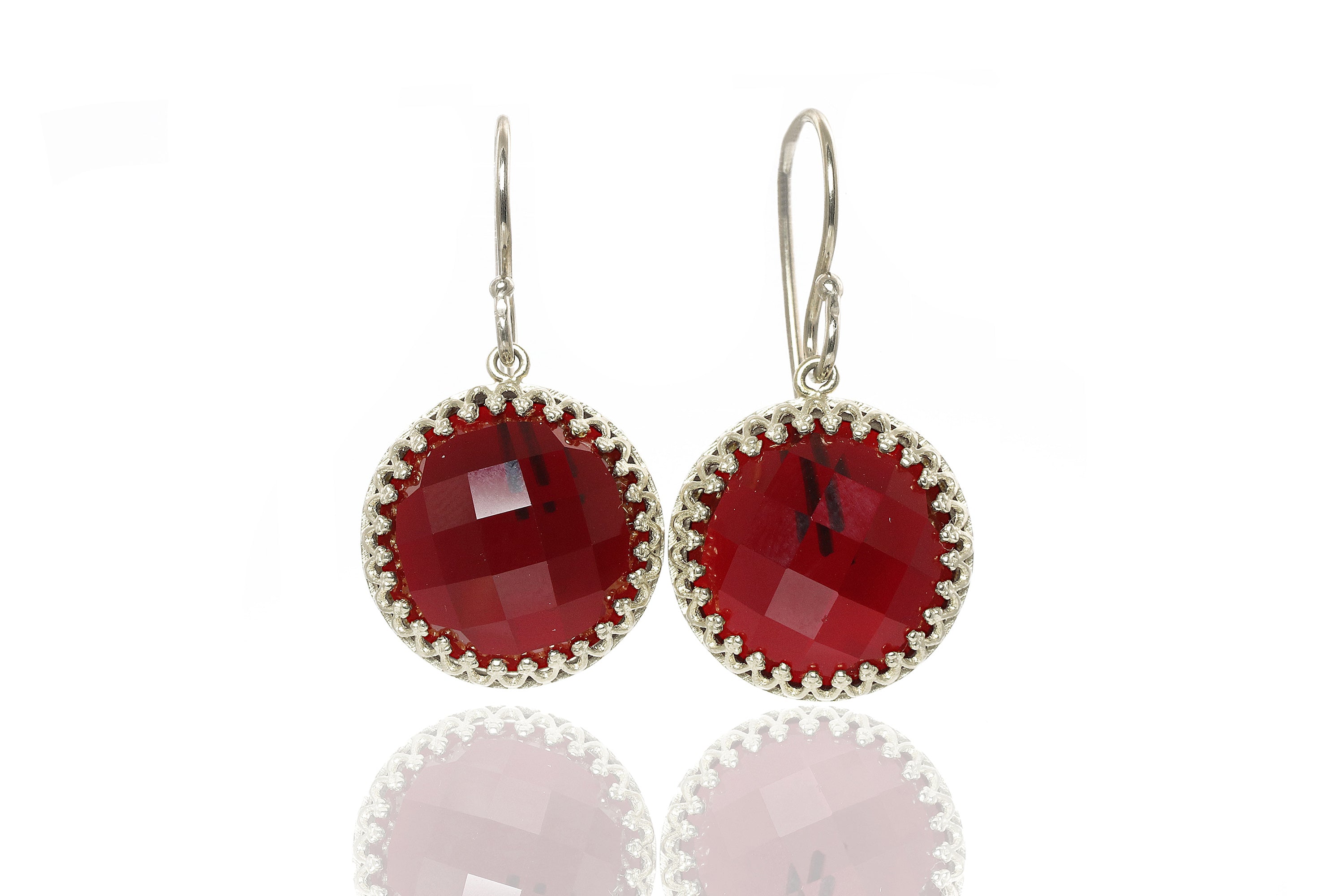 Delightful Garnet Gold Filled Earrings Earrings Anemone Jewelry