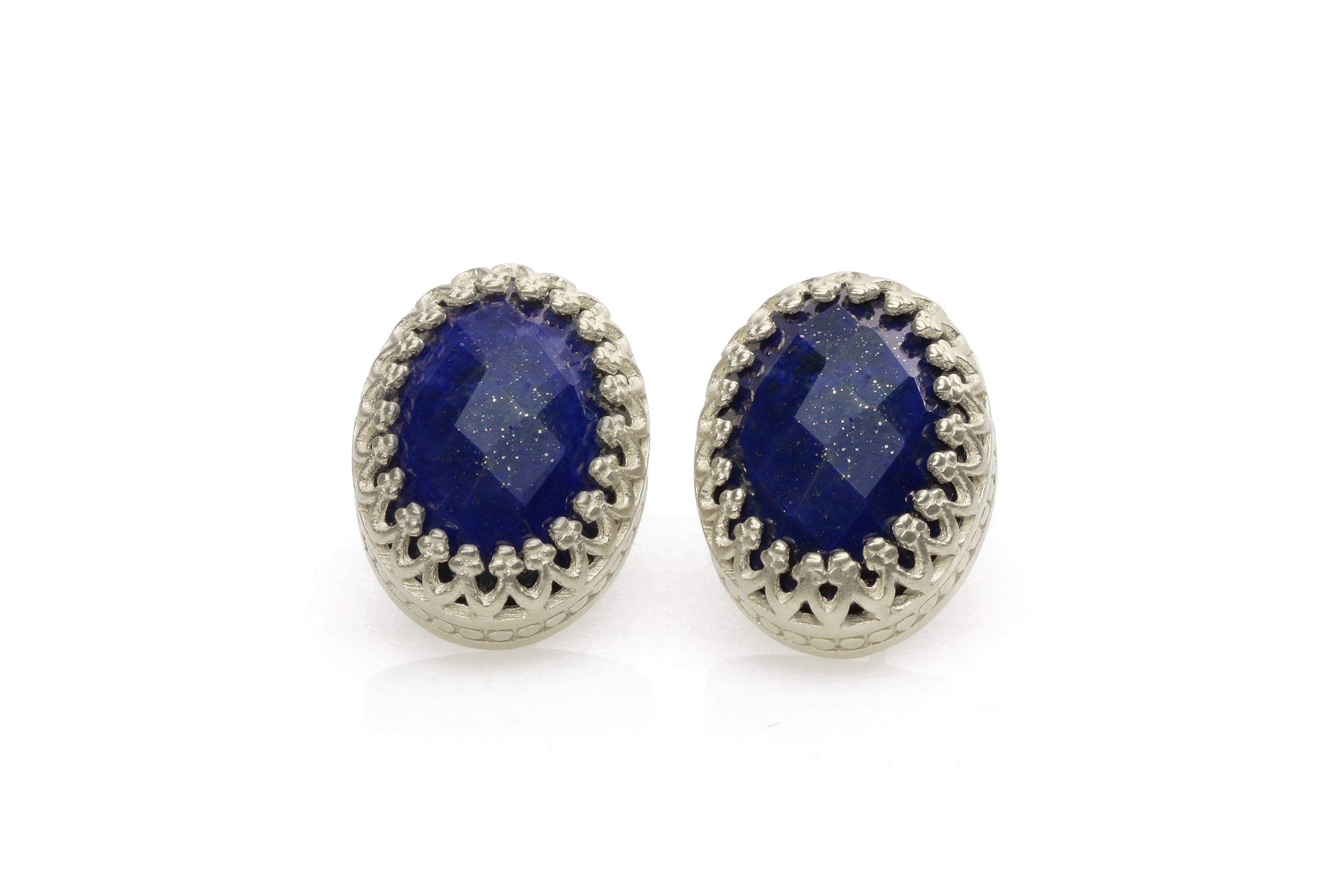 925 Sterling Silver Lapis Lazuli Dainty Earrings Earrings Anemone Jewelry