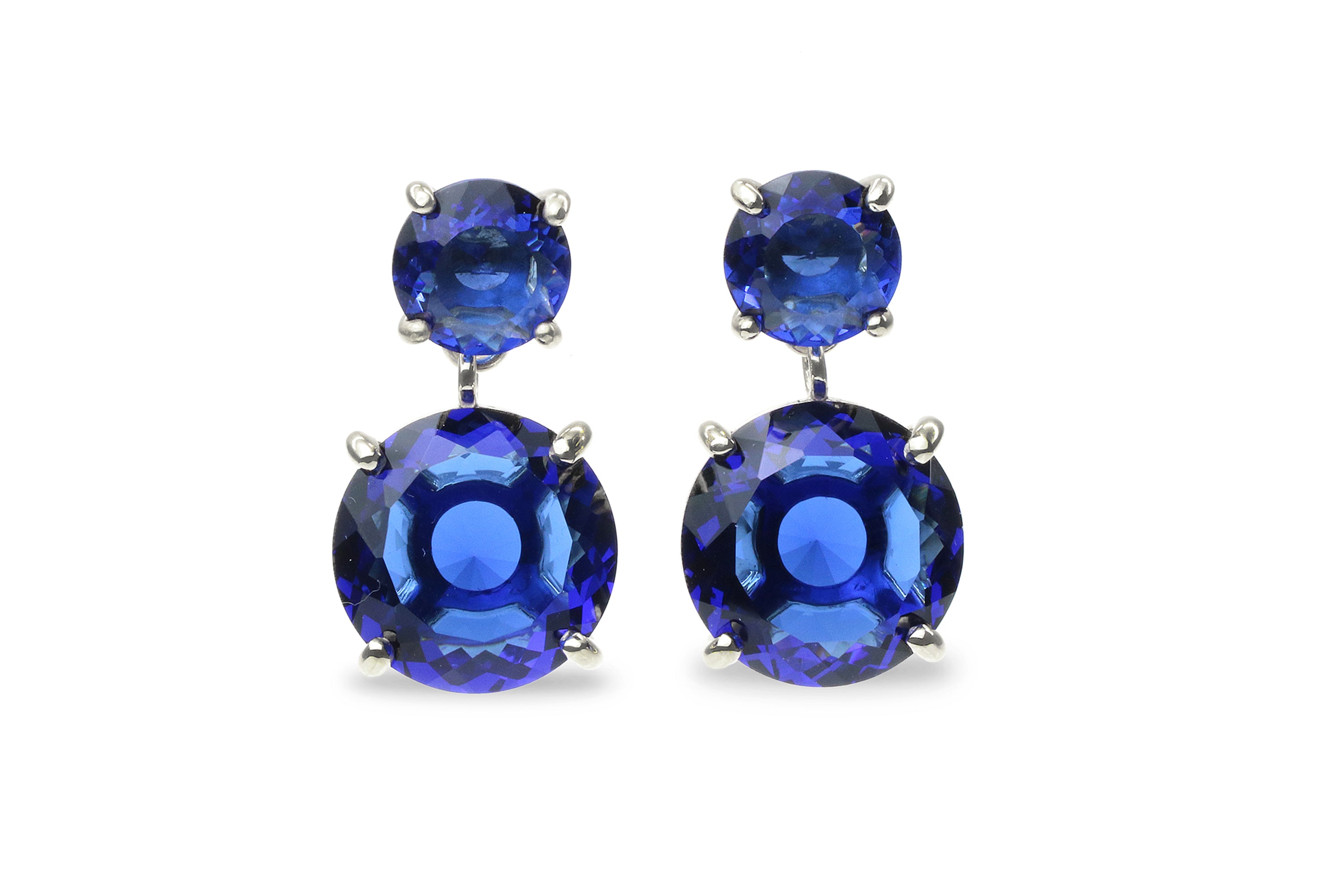 Blue Sapphire Gemstone Sterling Silver Earrings Earrings Anemone Jewelry