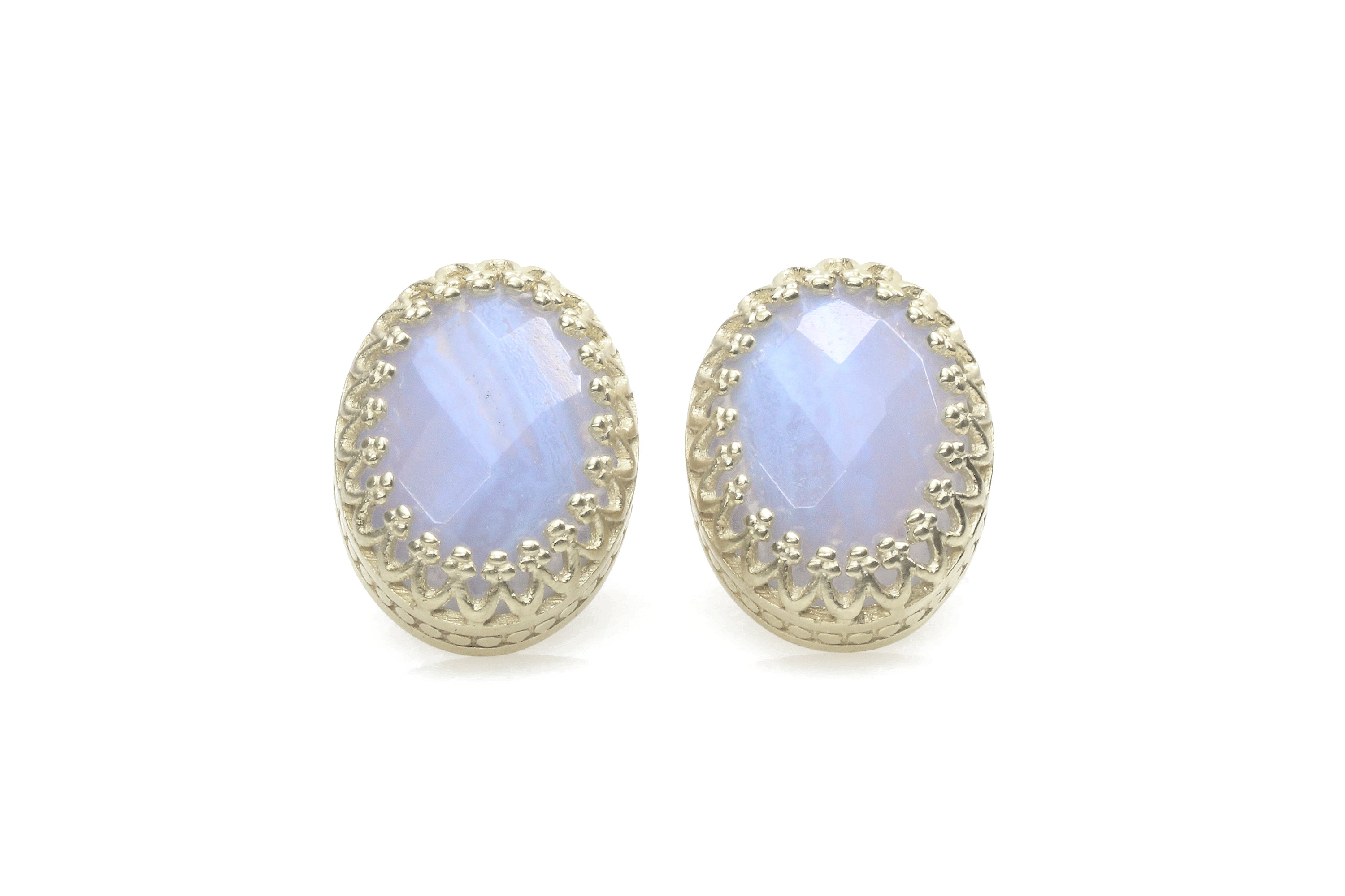 925 Sterling Silver Lace Agate Earrings Earrings Anemone Jewelry