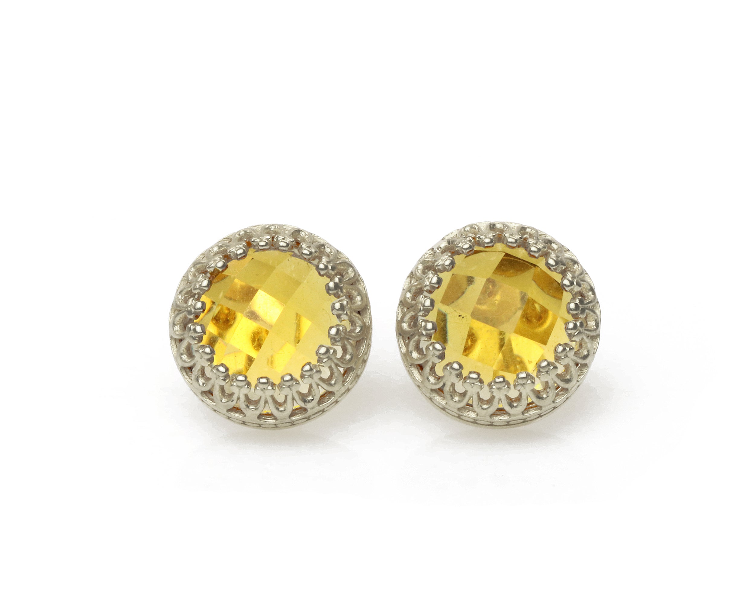 14K Rose Gold Statement Citrine Earrings Earrings Anemone Jewelry