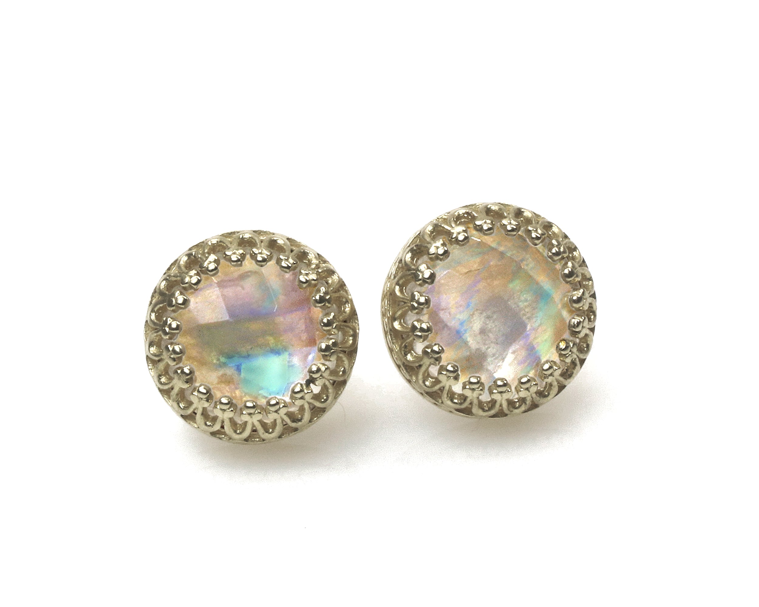 Attractive Moonstone Earrings in 925 Sterling Silver Earrings Anemone Jewelry