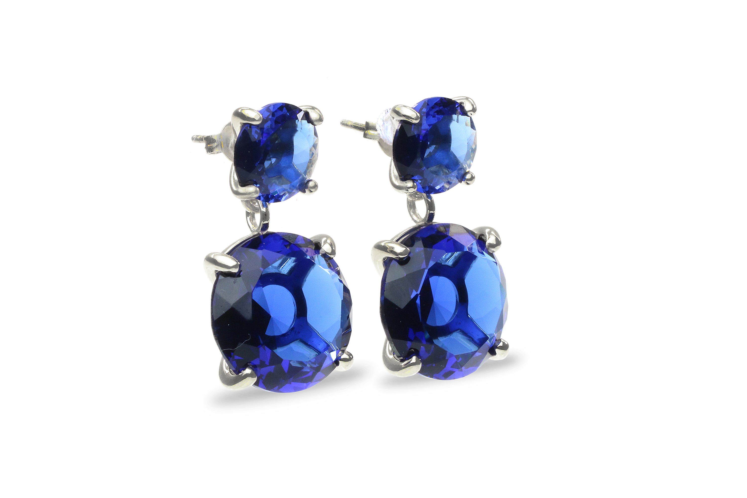 Blue Sapphire Gemstone Sterling Silver Earrings Earrings Anemone Jewelry