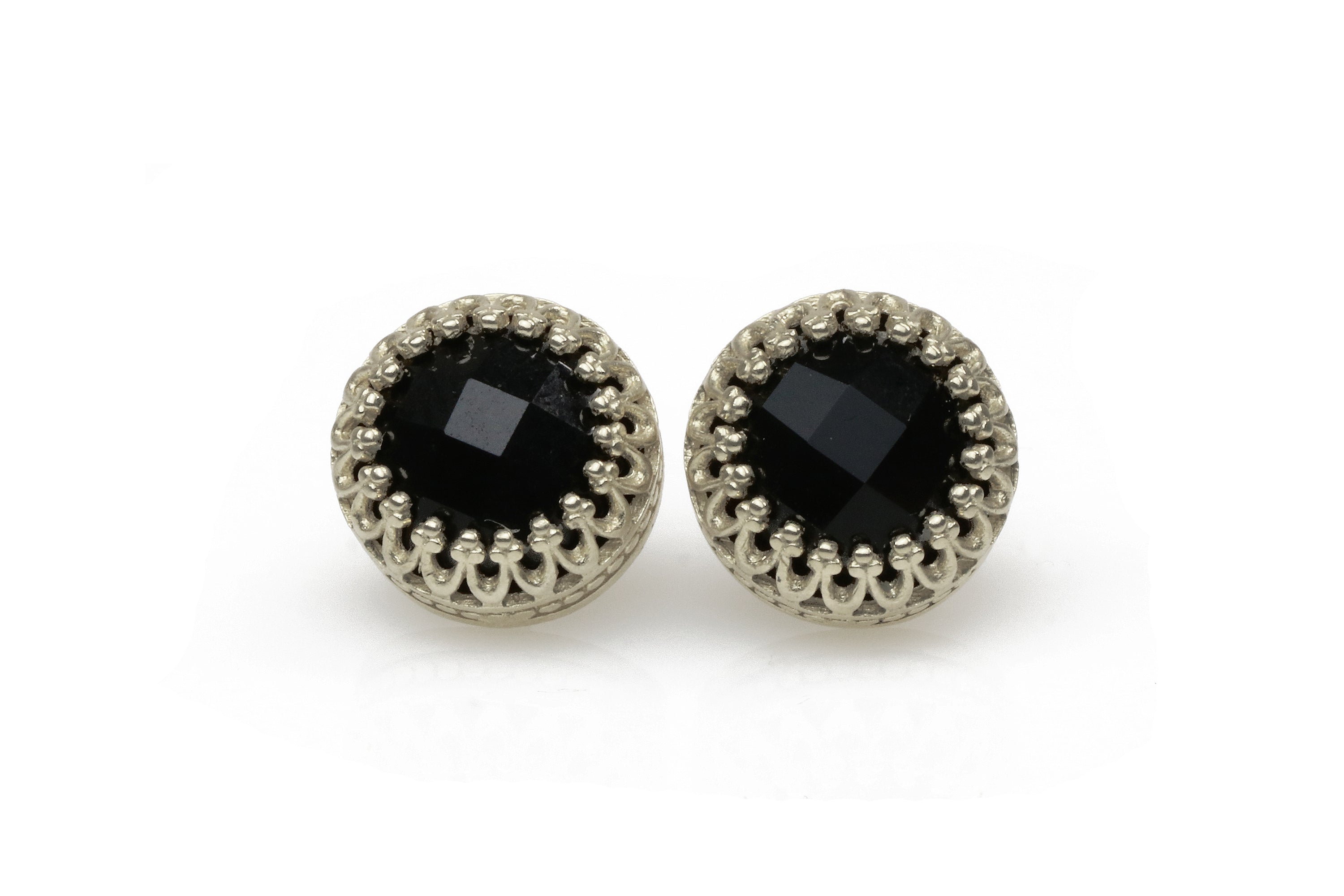 Gorgeous Black Onyx 14k Gold Stud Earrings Earrings Anemone Jewelry