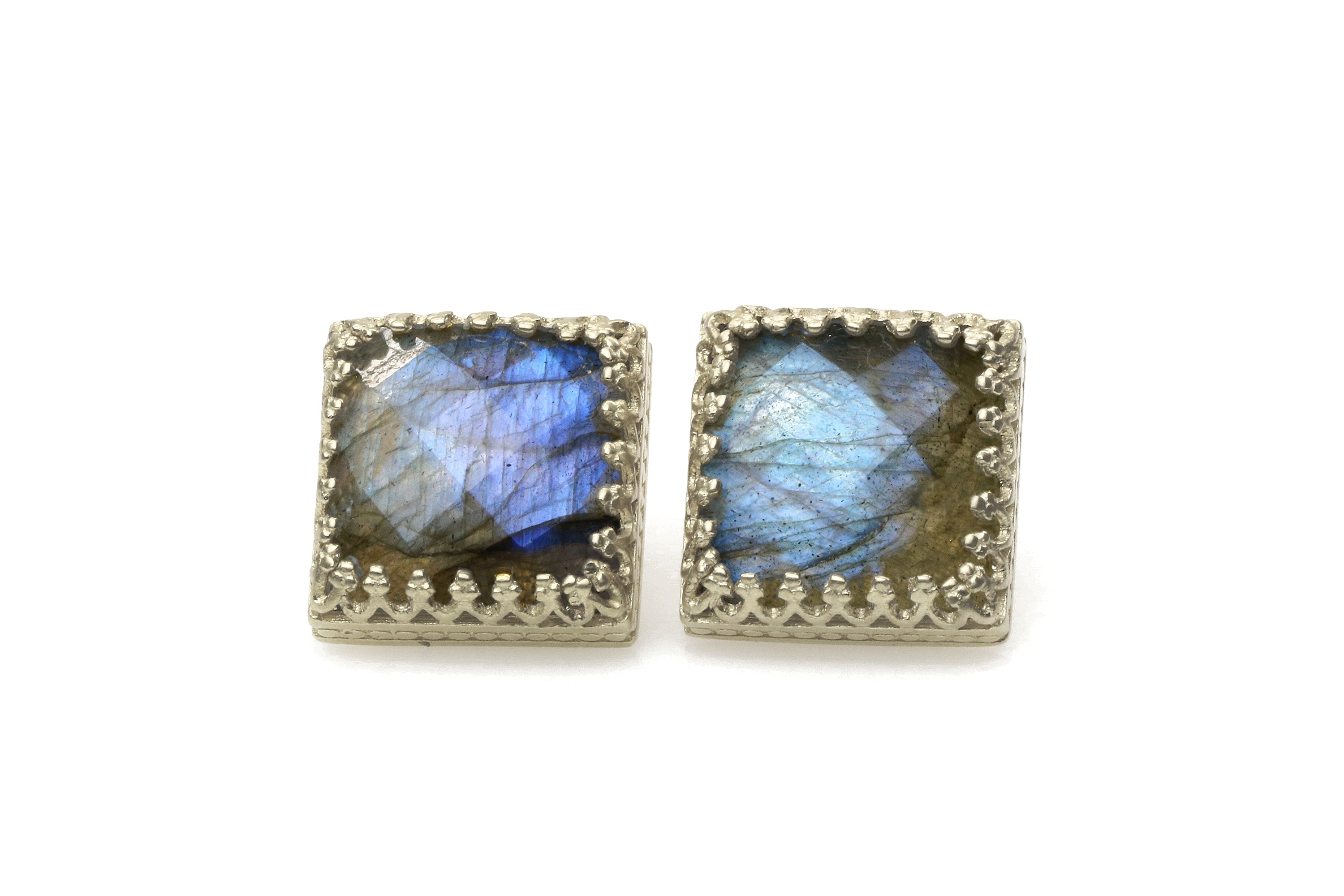 Stunning 925 Sterling Silver Labradorite Earrings Earrings Anemone Jewelry