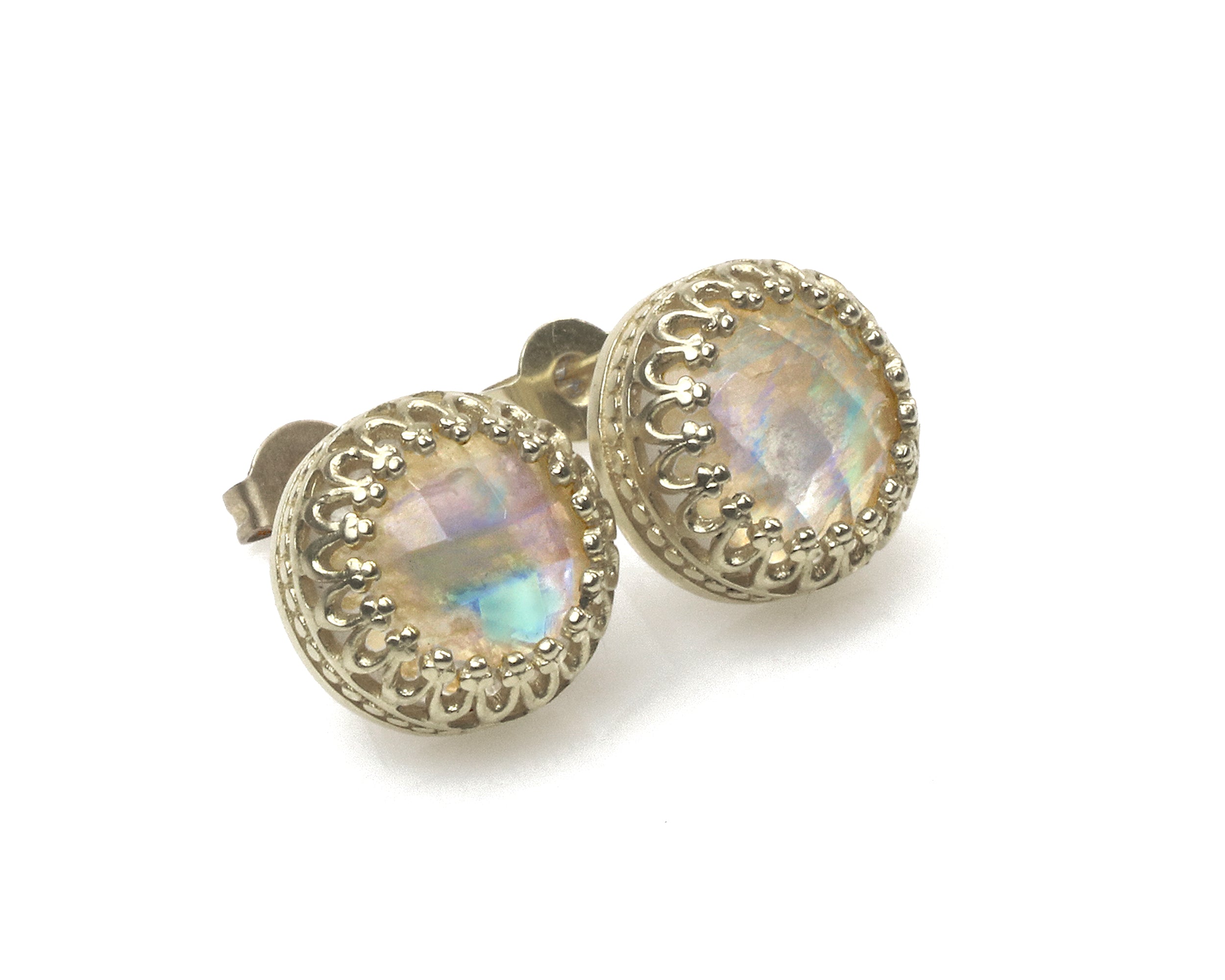 Attractive Moonstone Earrings in 925 Sterling Silver Earrings Anemone Jewelry