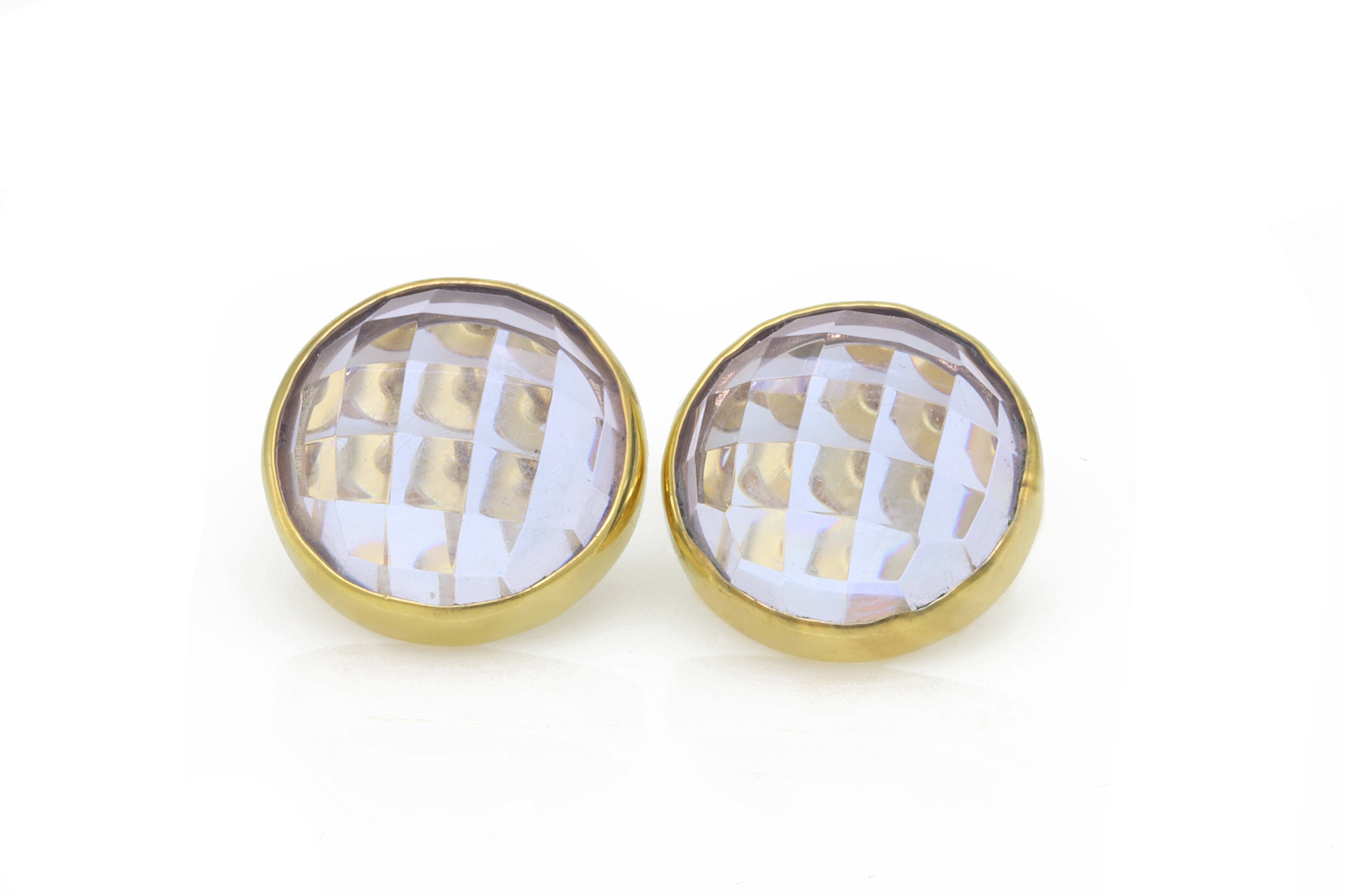 Handmade Tanzanite Stud Earrings in Gold Earrings Anemone Limited