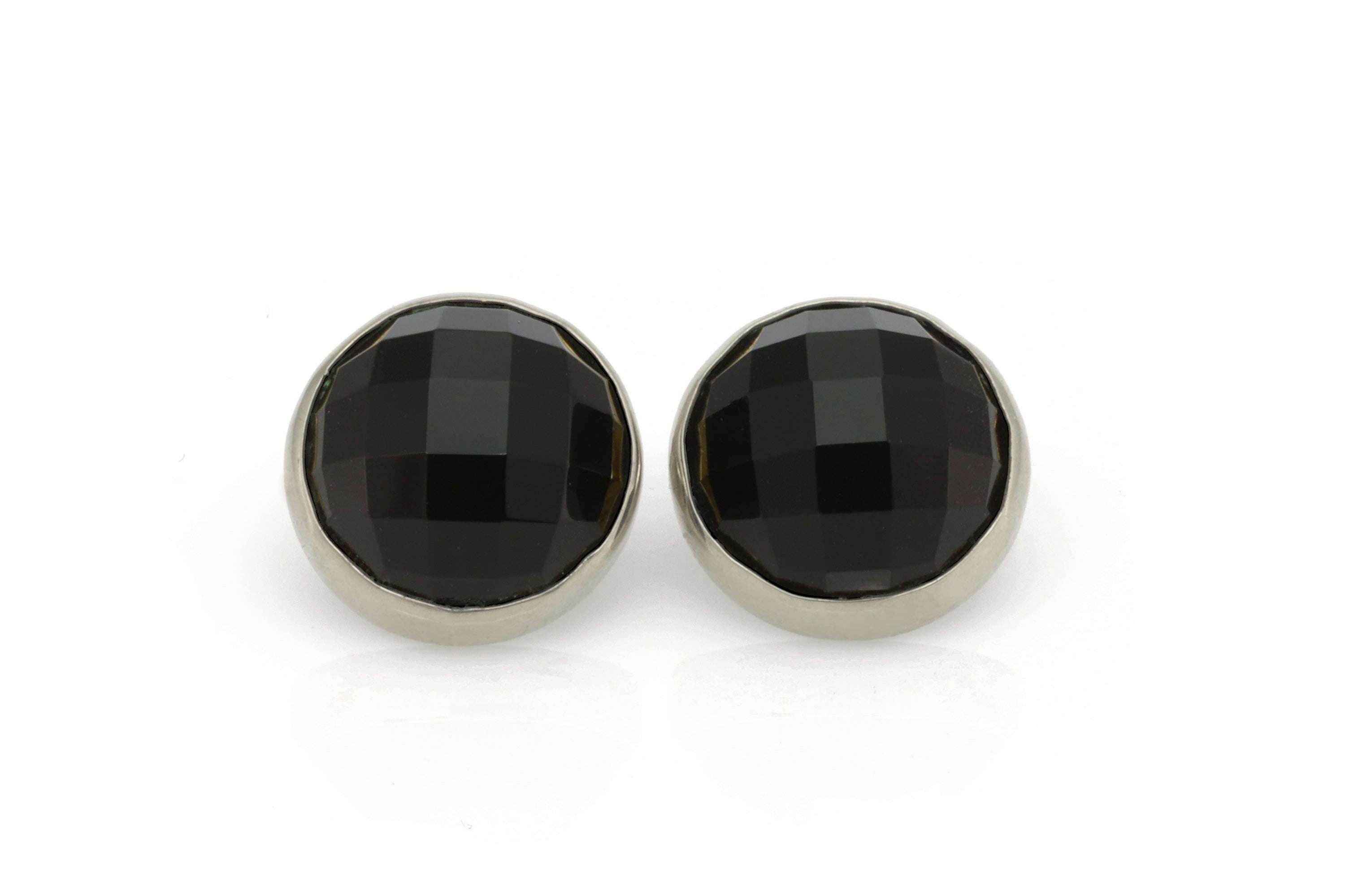 14k Gold Black Onyx Statement Stud Earrings Earrings Anemone Limited