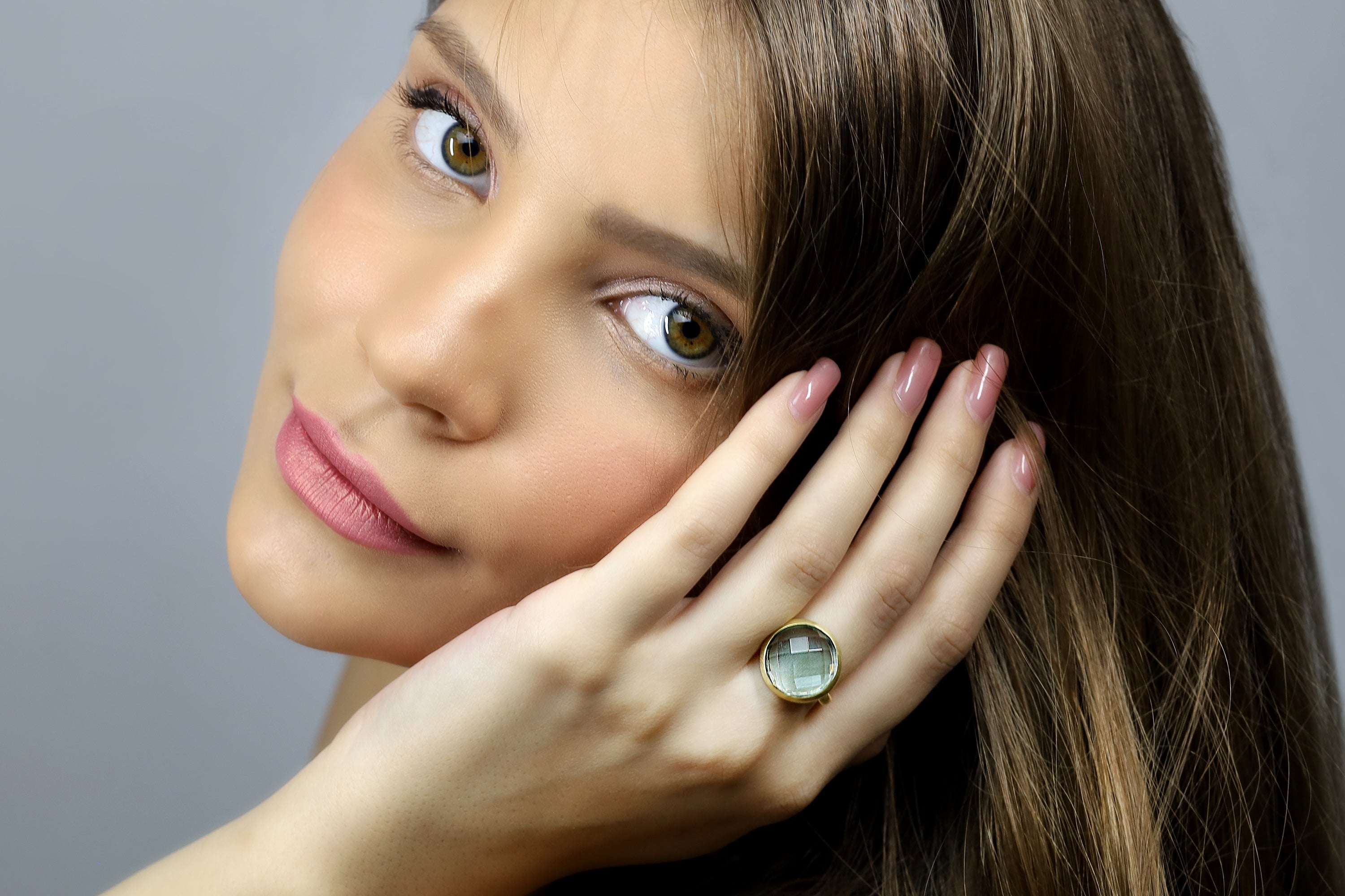 Large Gold Filled Bezel Set Topaz Ring Rings Anemone Limited