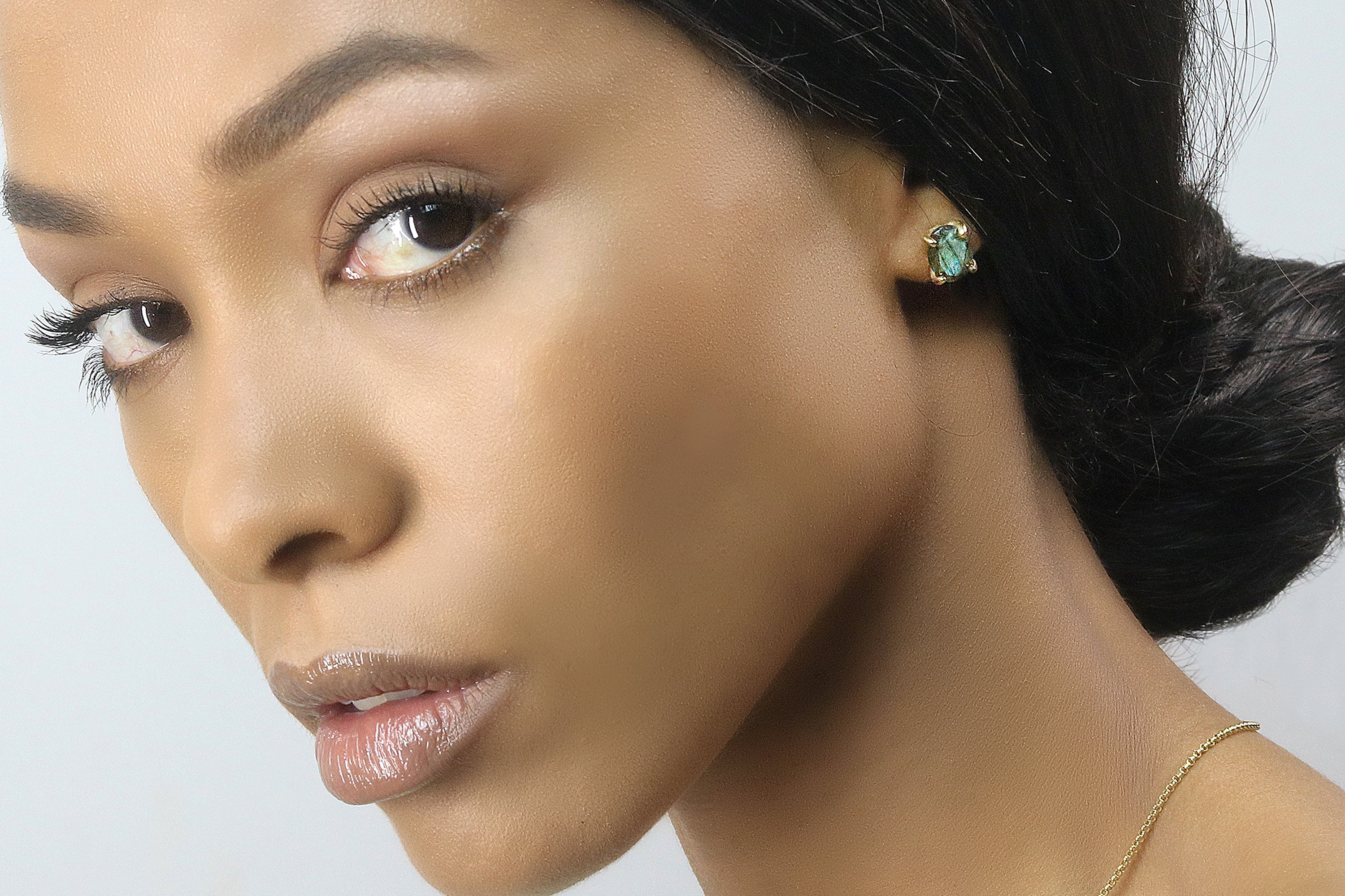 Luminescent Labradorite Earrings in Gold Filled Earrings Anemone Unique