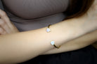 Open Cuff Gold Filled Two Stone Moonstone Bracelet Bracelets Anemone Unique