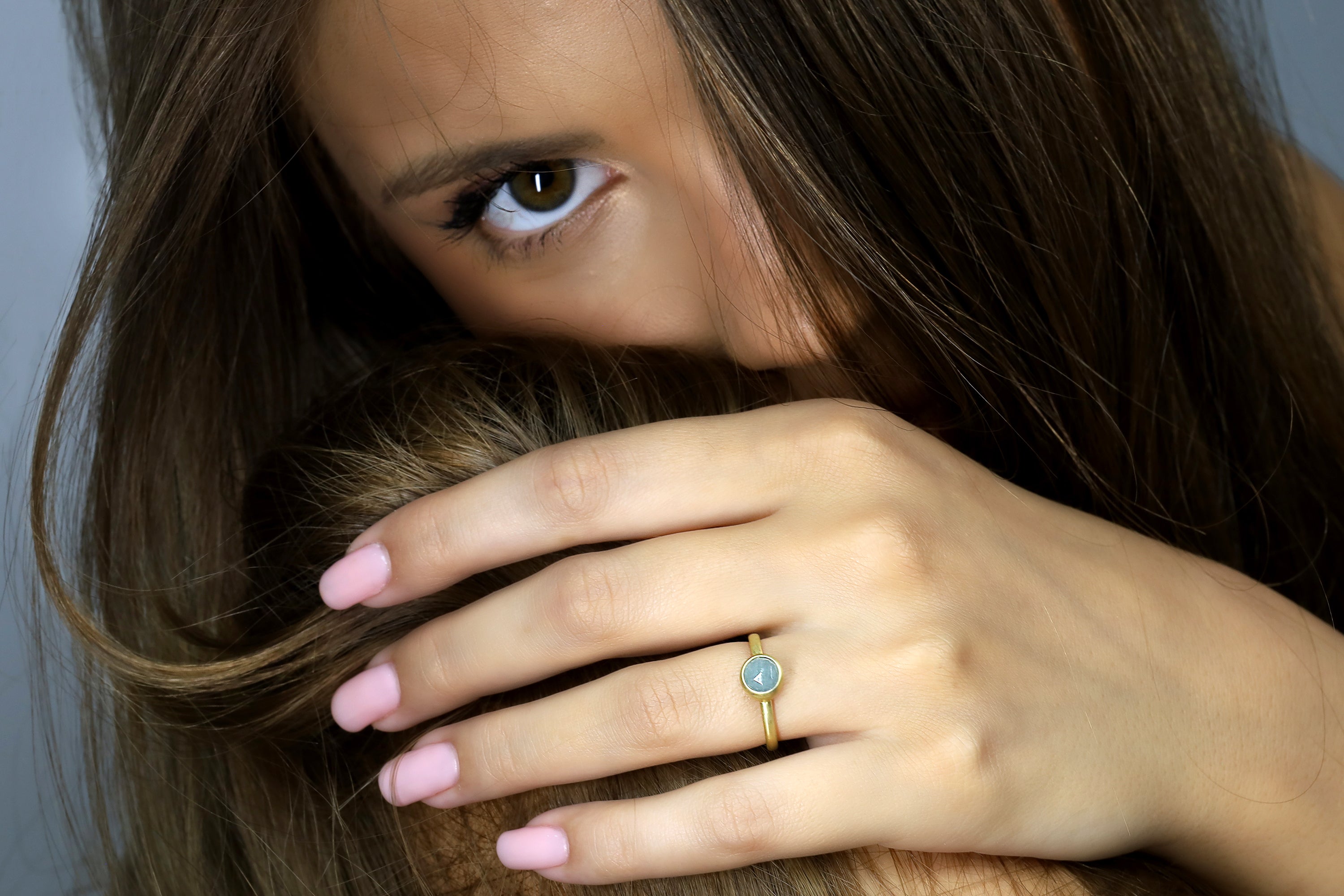 Stackable Aquamarine Gold Filled Ring Rings Anemone Limited